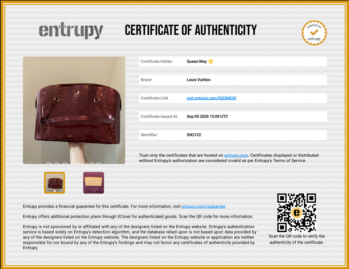 Louis Vuitton Vernis Avalon Bag Maroon