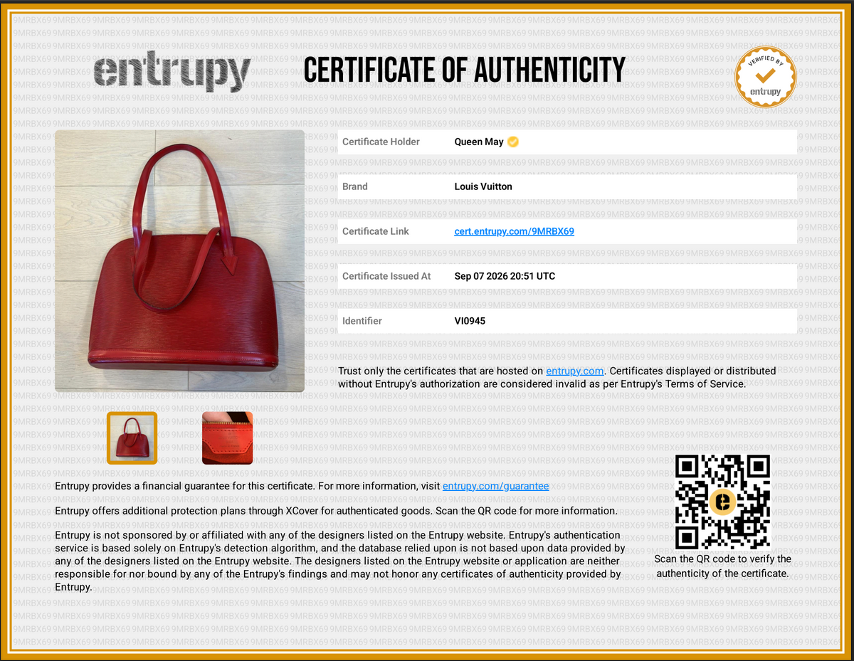 Louis Vuitton Red Epi Leather Lussac - Queen May