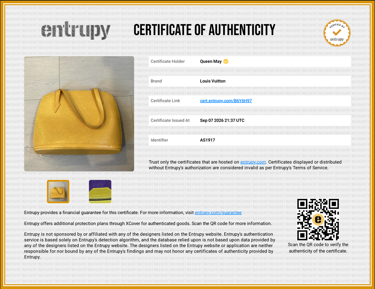 Louis Vuitton Yellow Epi Leather Lussac - Queen May