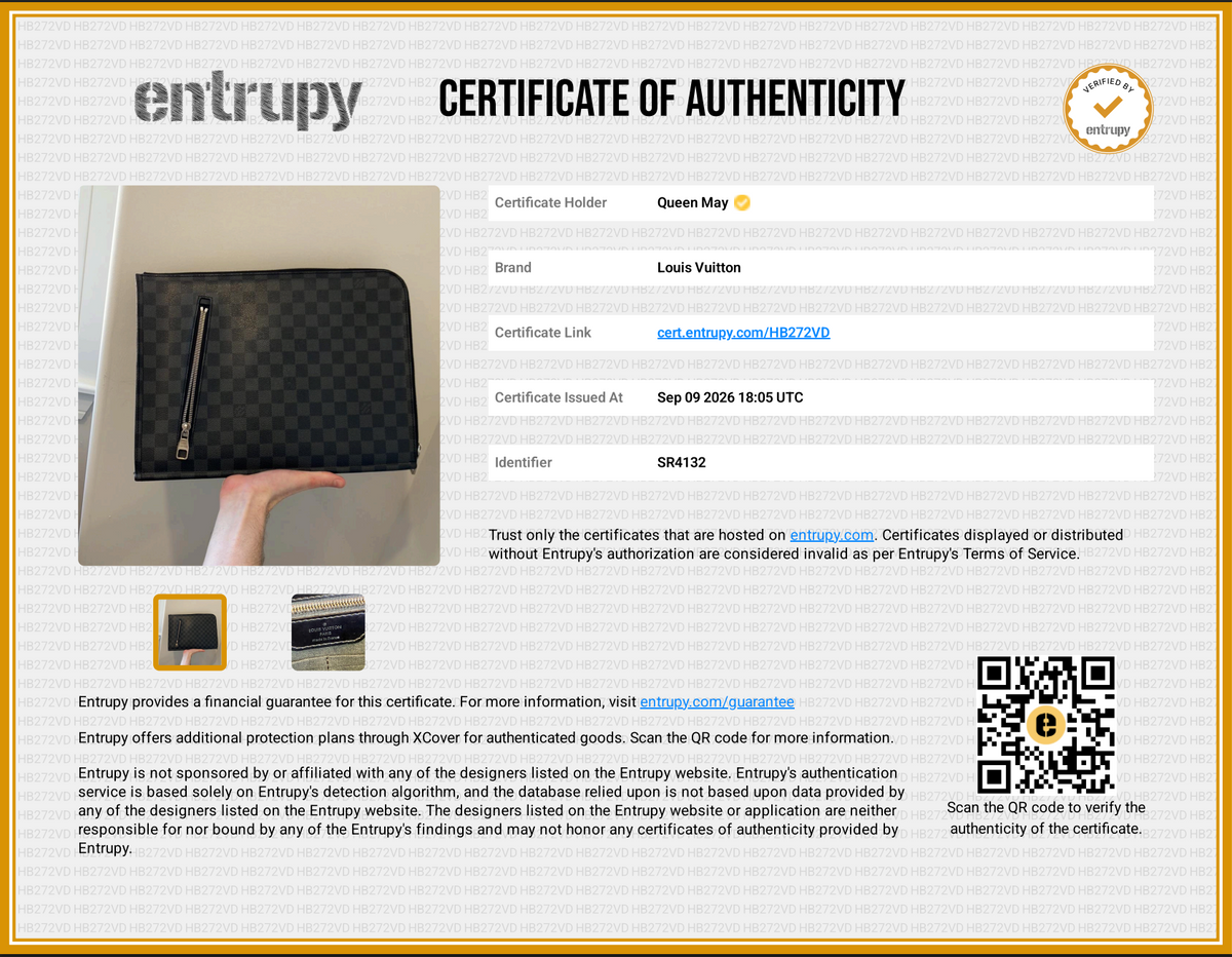 Louis Vuitton Damier Graphite Pochette Documents - Queen May