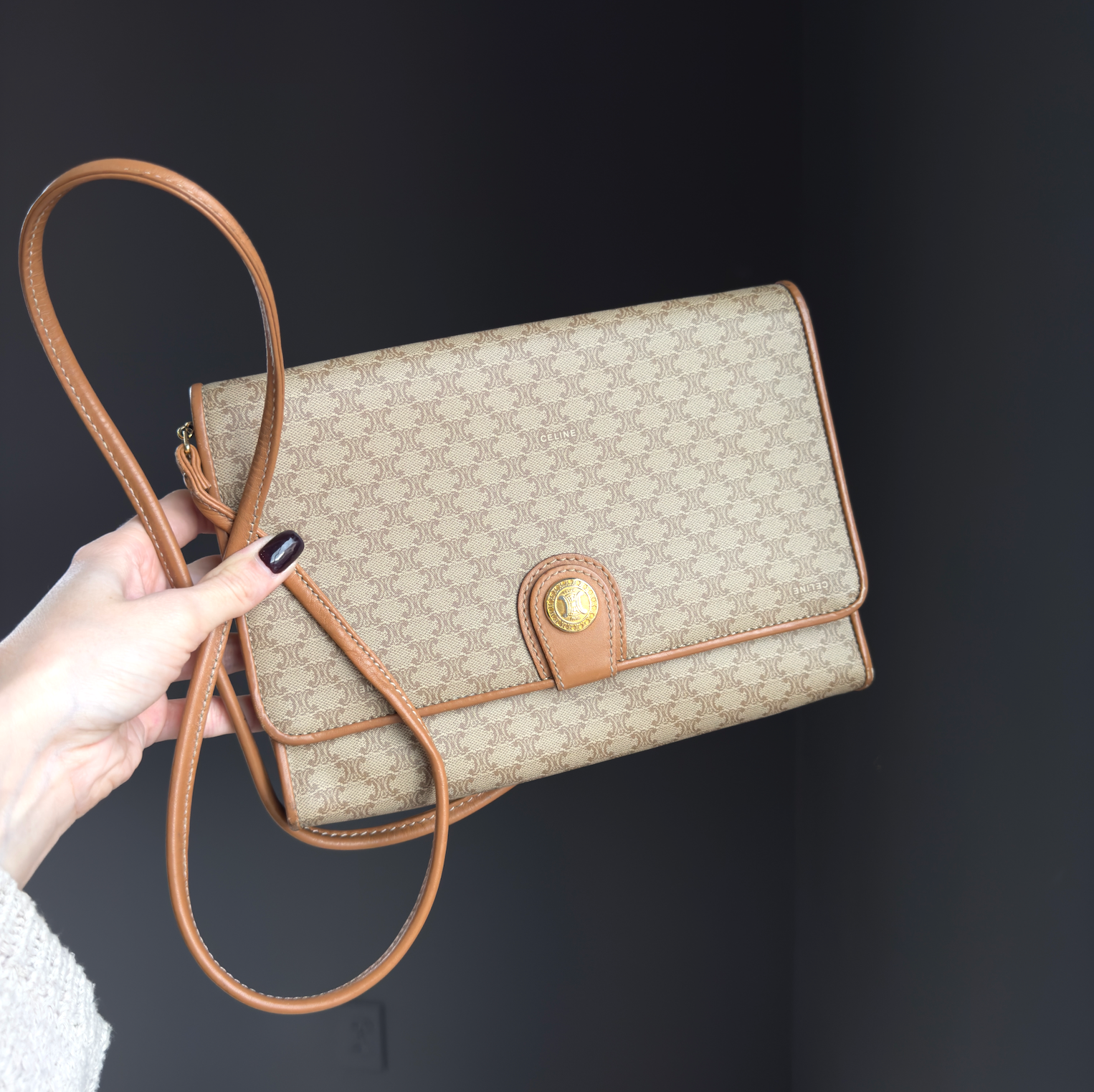 Vintage Celine Macadam Shoulder Bag/Clutch - Queen May