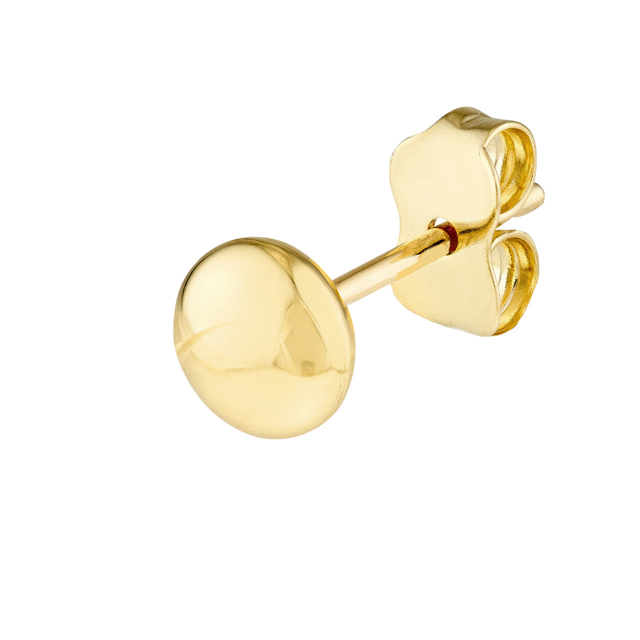 14K Yellow Gold 5.5mm Button Stud Earrings - Queen May