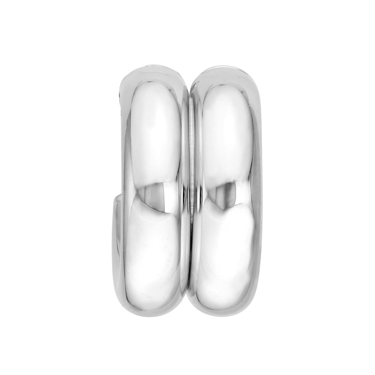 14K Gold 15mm Small Double Open Hoop Earrings - Queen May