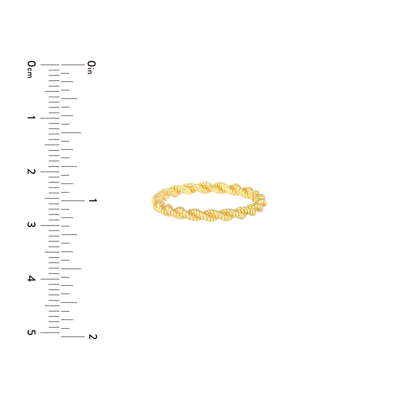 14K Yellow Gold Braided Twist Ring - Queen May