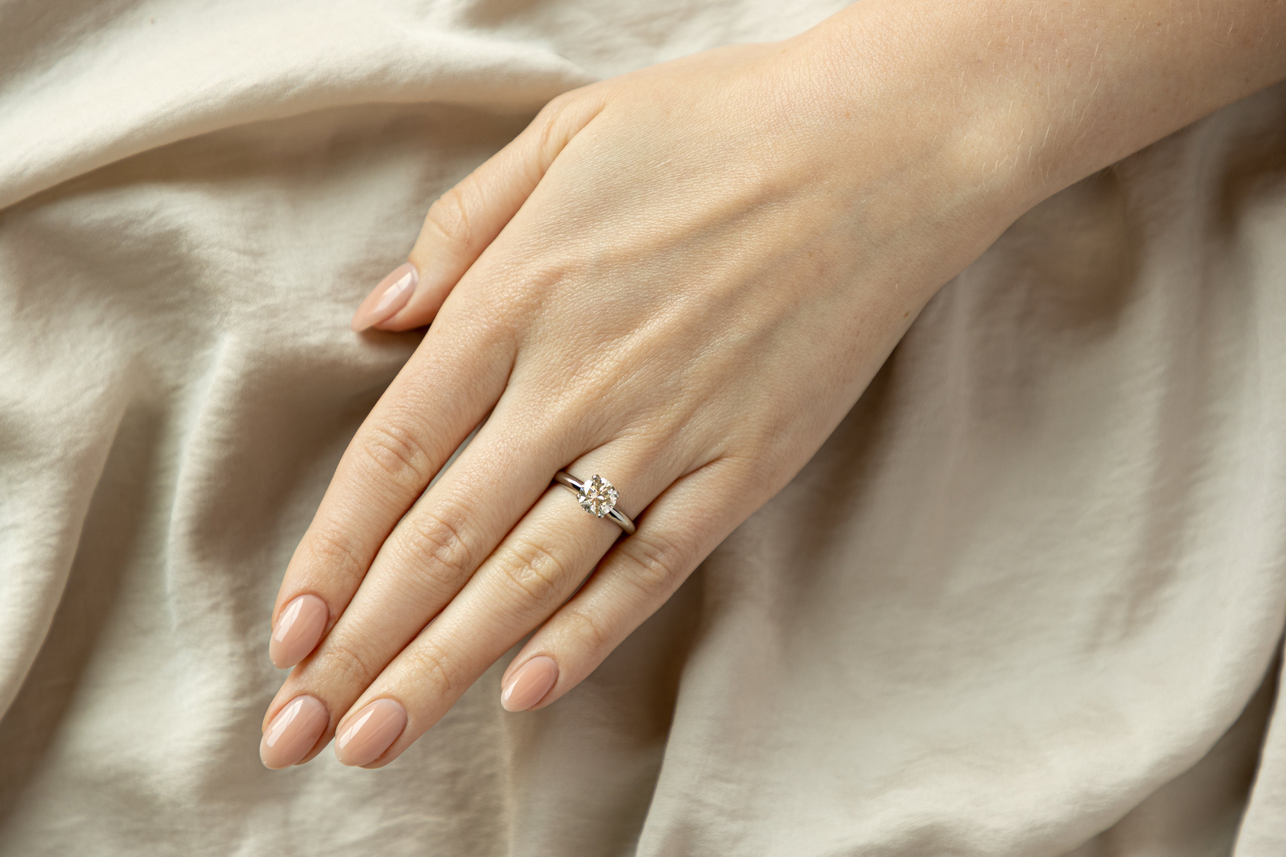 1.50 Carat Round Brilliant Diamond Solitaire Engagement Ring GIA Certified - Queen May