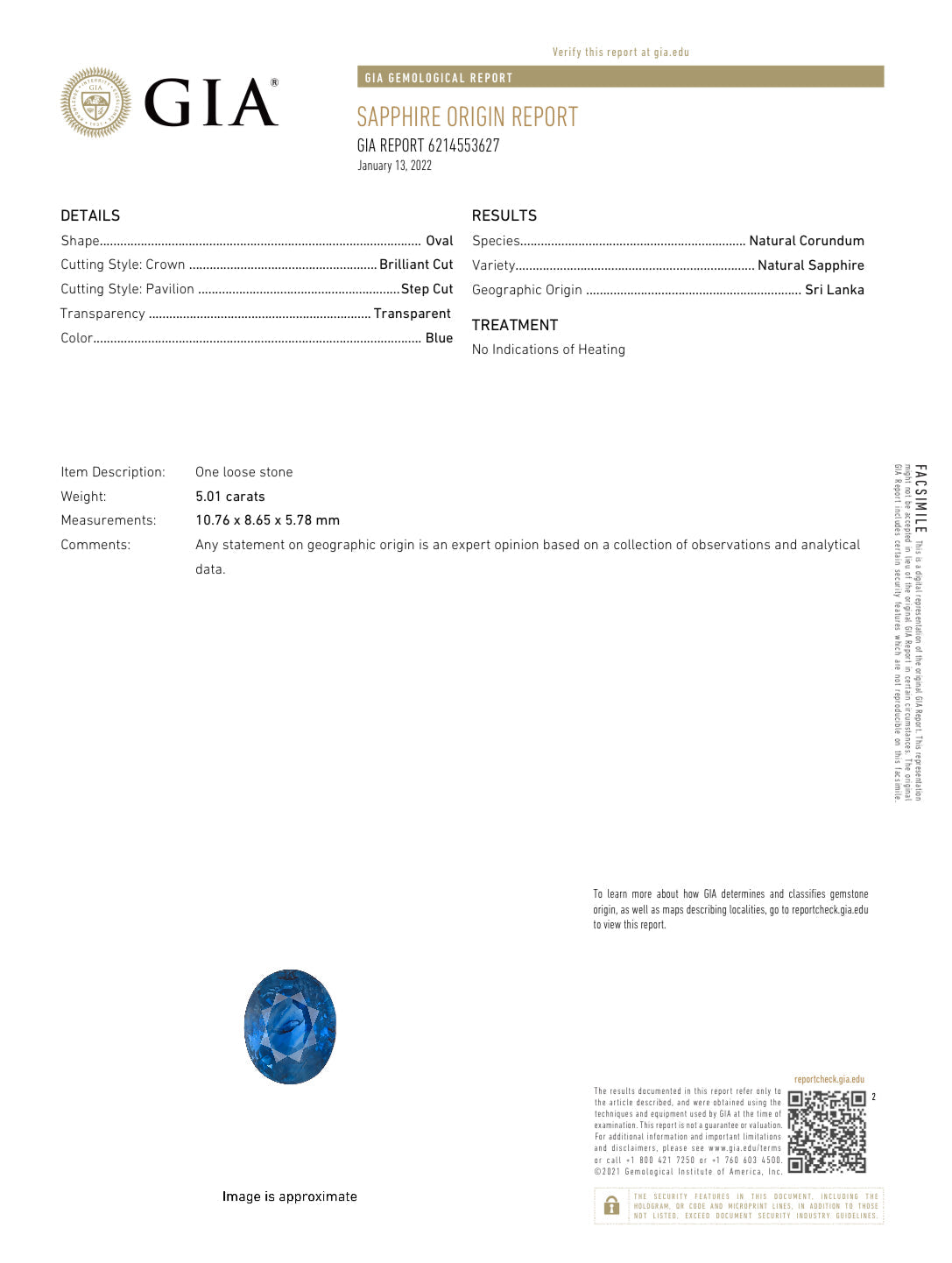 5.01 Carat Oval Natural No Heat Sapphire & Old European Diamond Halo Ring in 14K Gold GIA Certified - Queen May