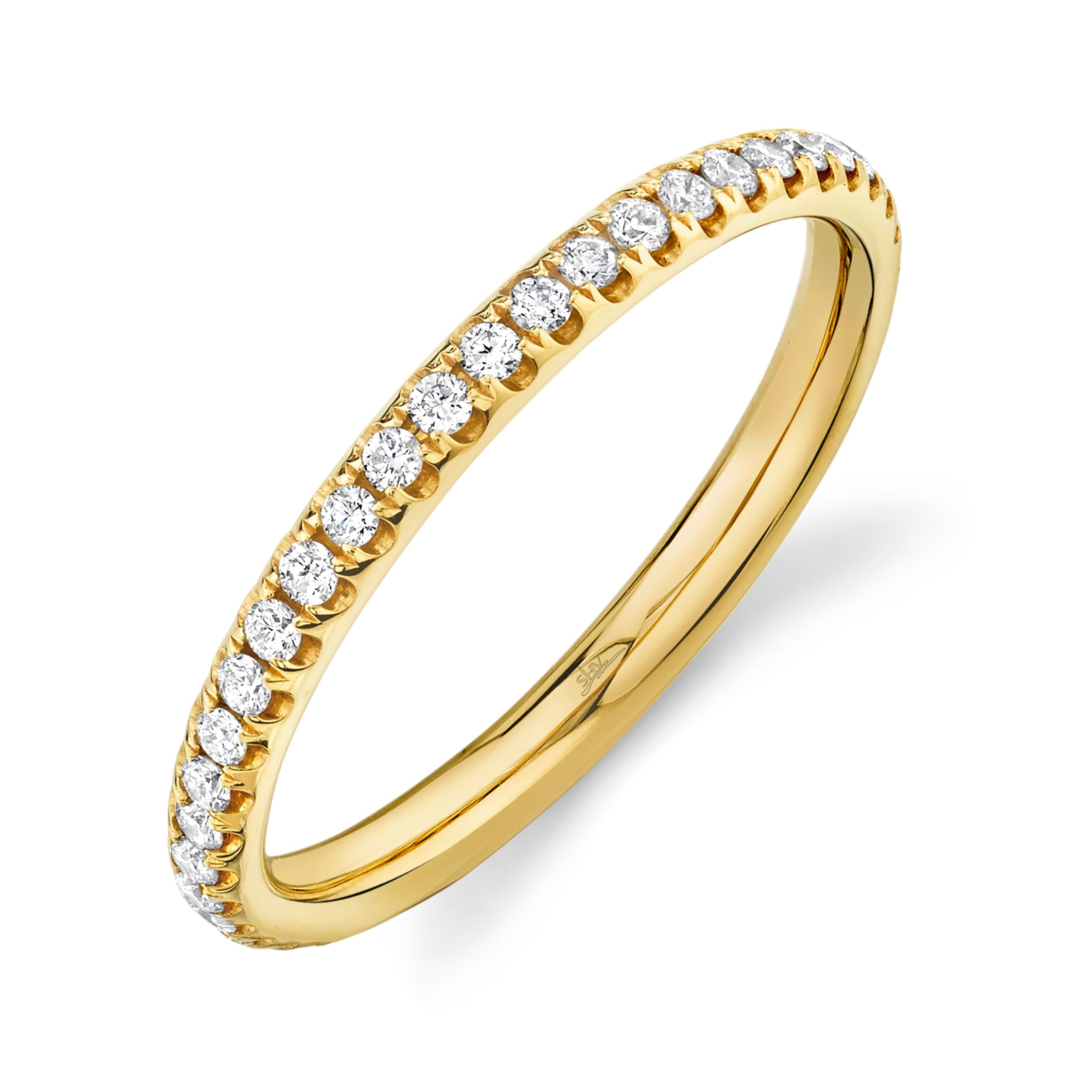 14K Gold .40 Carat Total Weight Round Diamond Eternity Band - Queen May