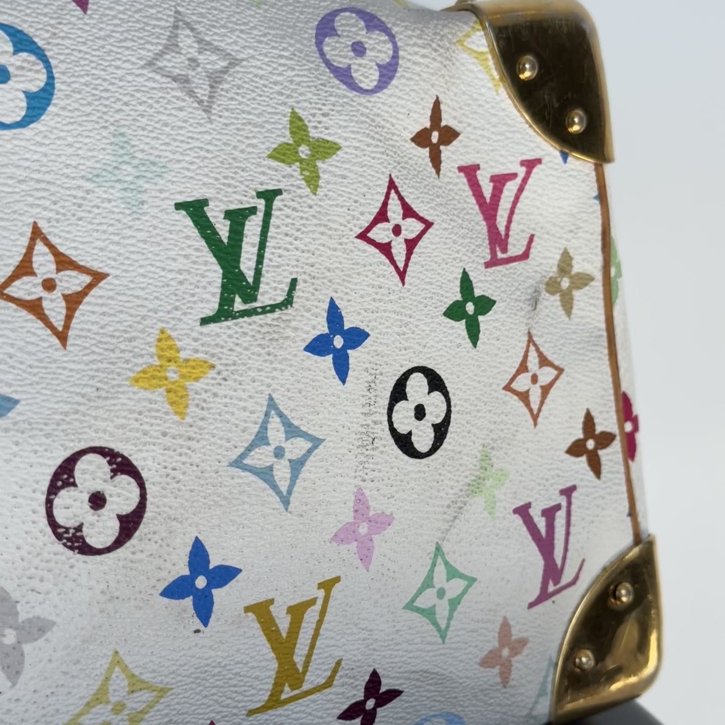Louis Vuitton Murakami Multicolor Speedy 30 White - Queen May