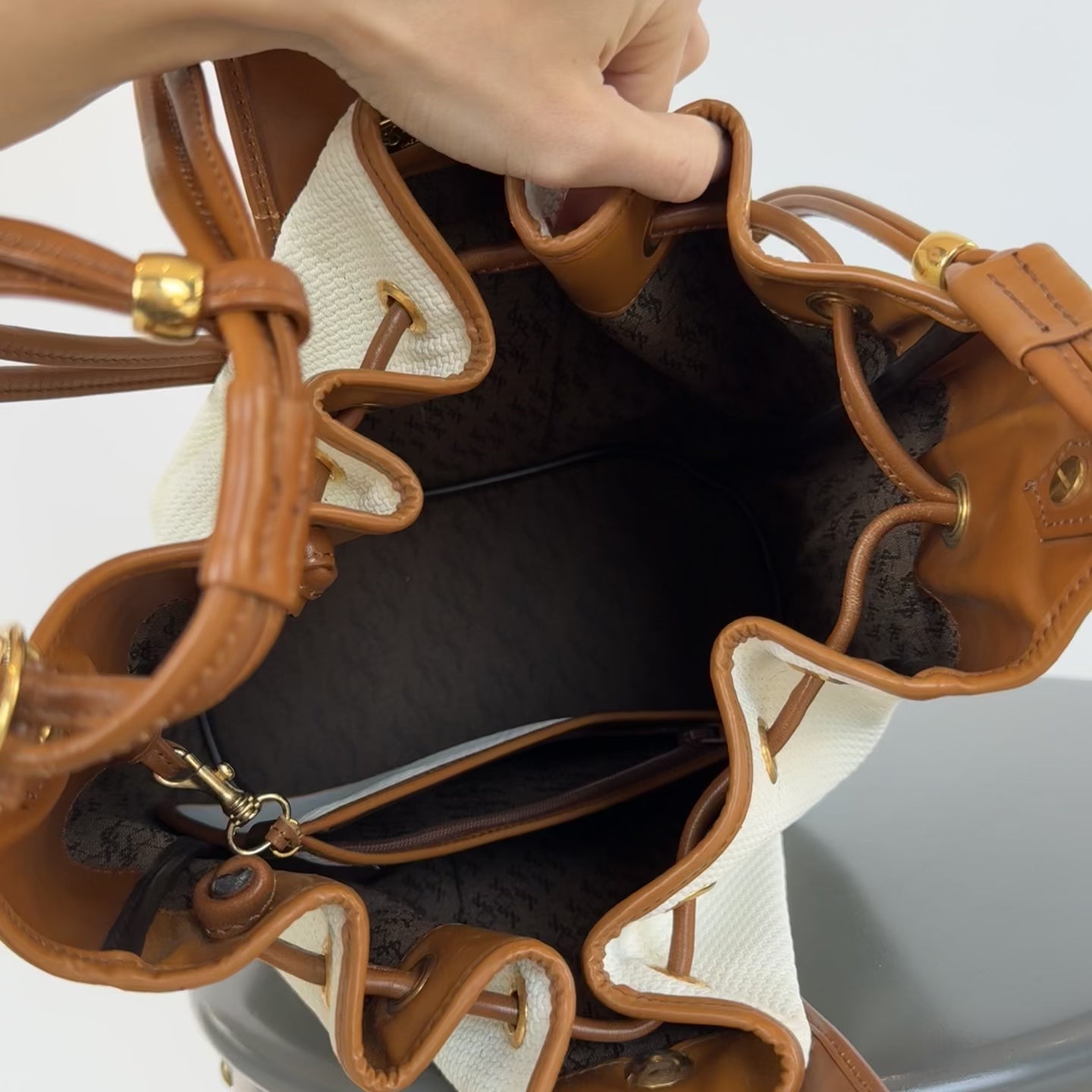 Vintage Yves Saint Laurent Bucket Bag With Pouch - Queen May