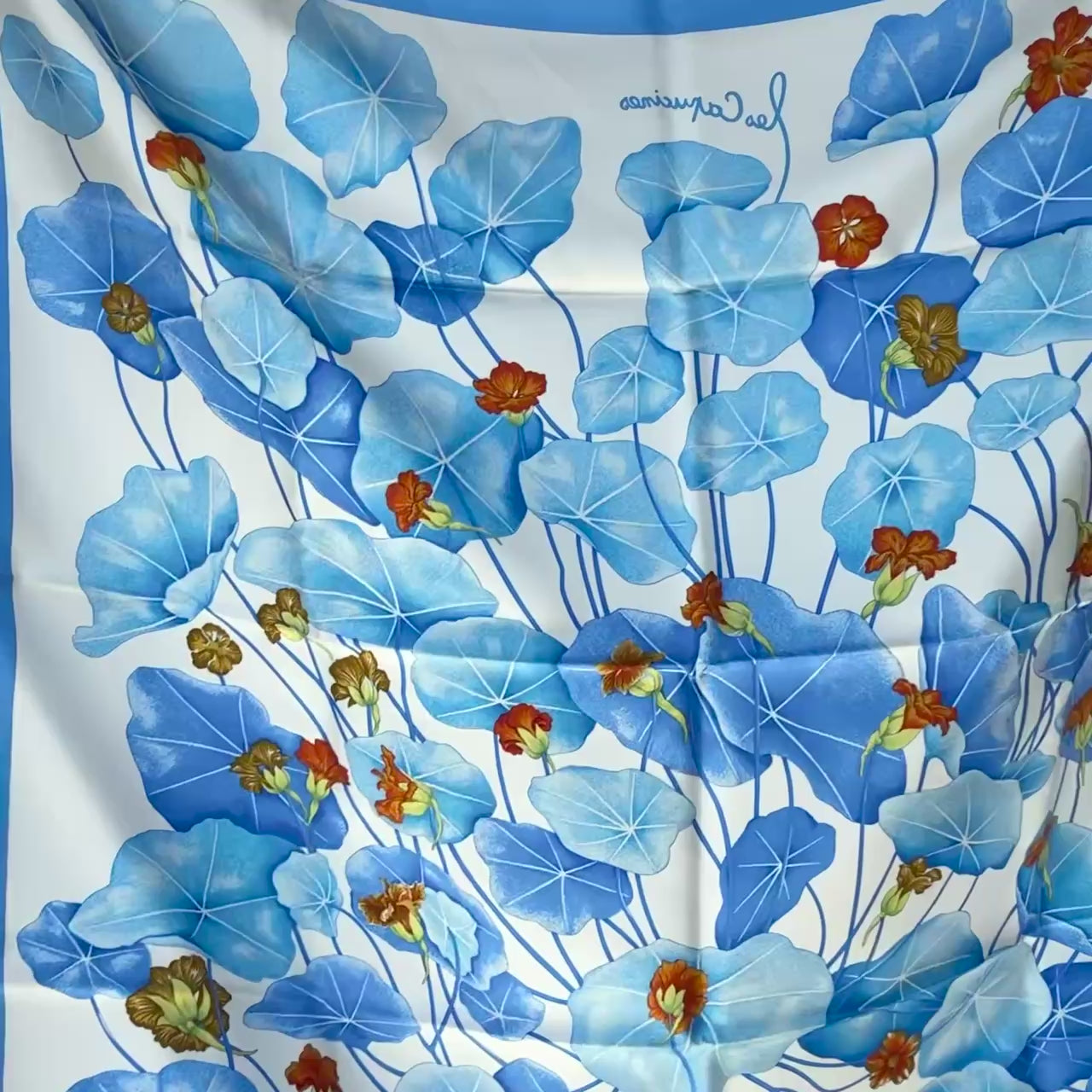 Hermes Silk Les Capucines Scarf 70 - Queen May