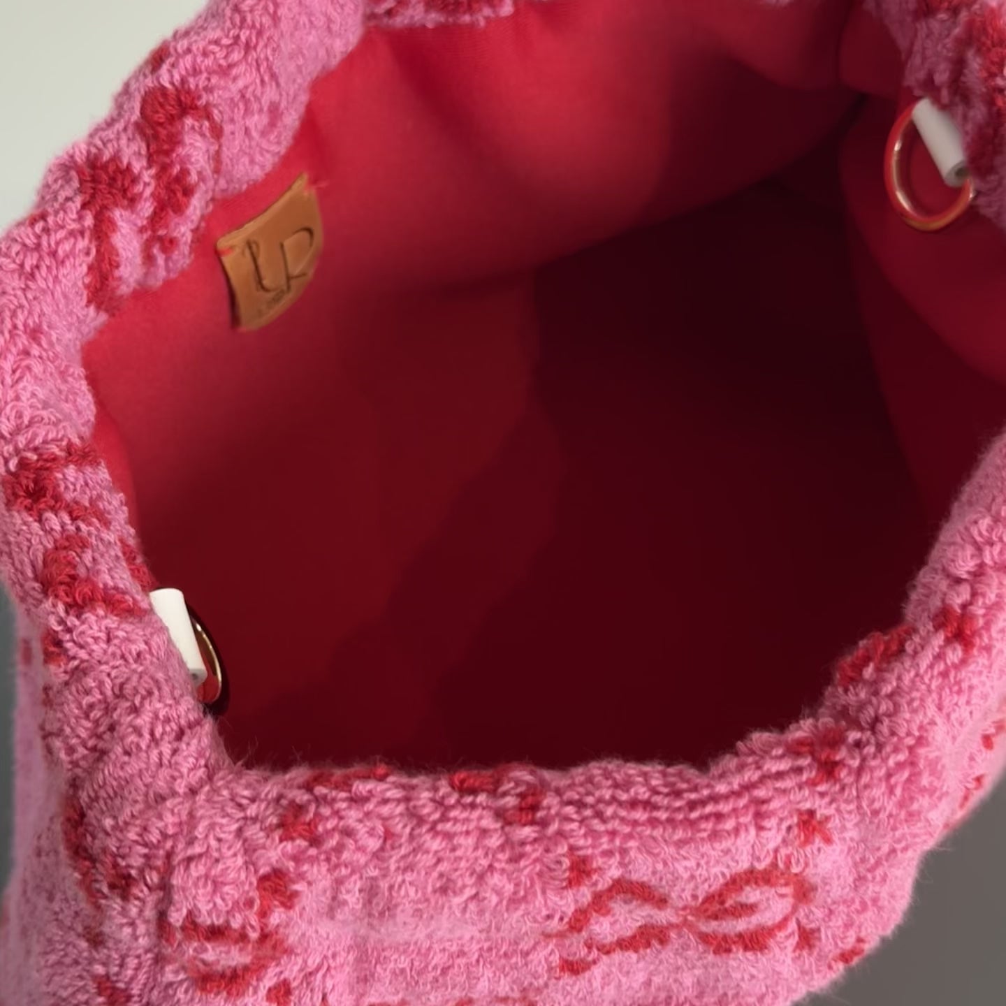 Lady Cuir x Queen May The “Ciao Bella” Towel Clutch Dark Pink - Queen May