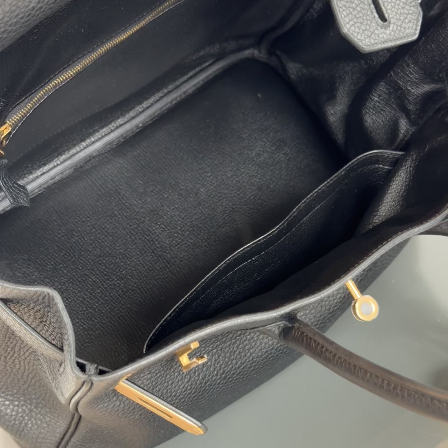 Hermes Birkin 30 Black Togo Gold Gold Hardware 2015 - Queen May