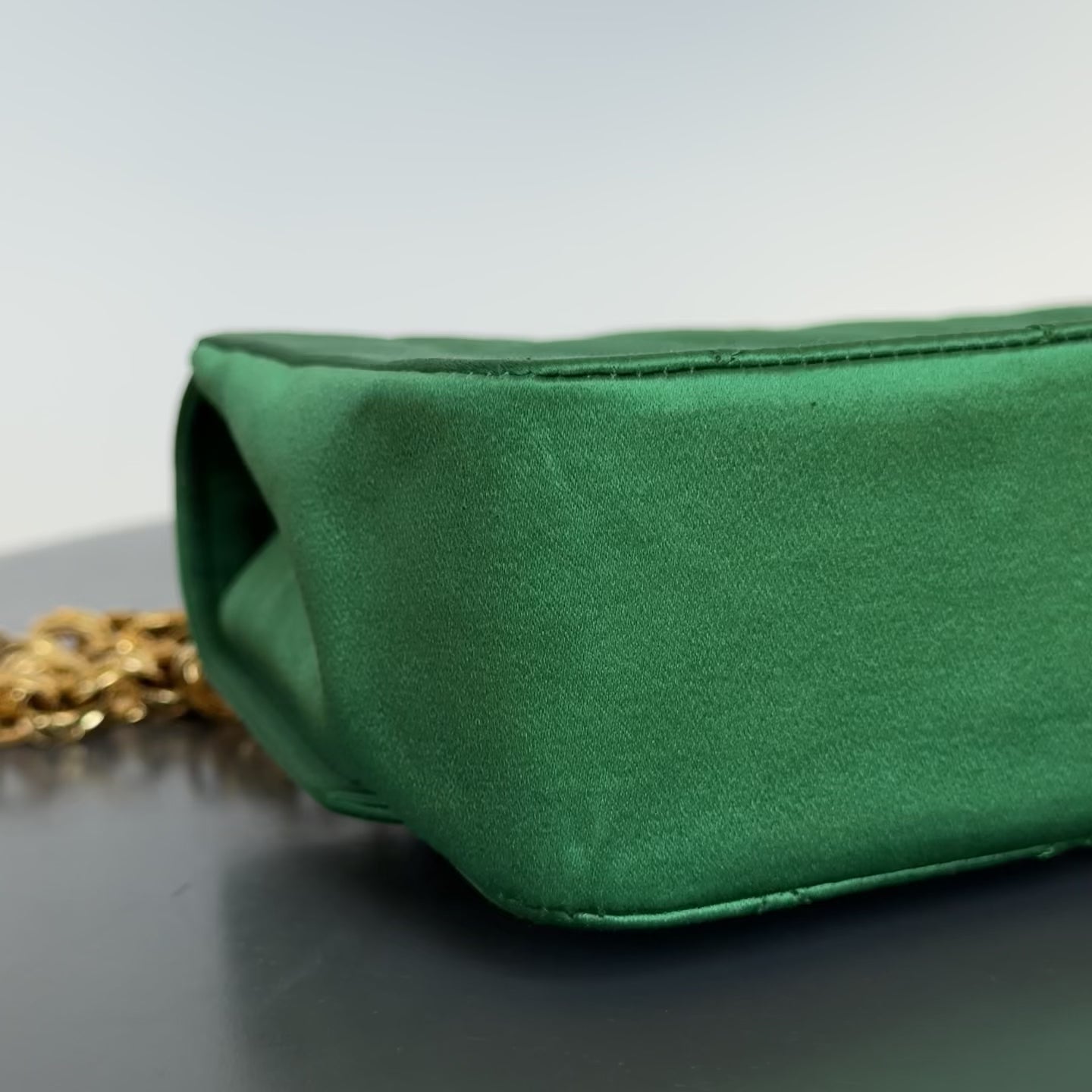 Rare Chanel Mini Diana Green Satin Bijou Chain Series 1 - Queen May