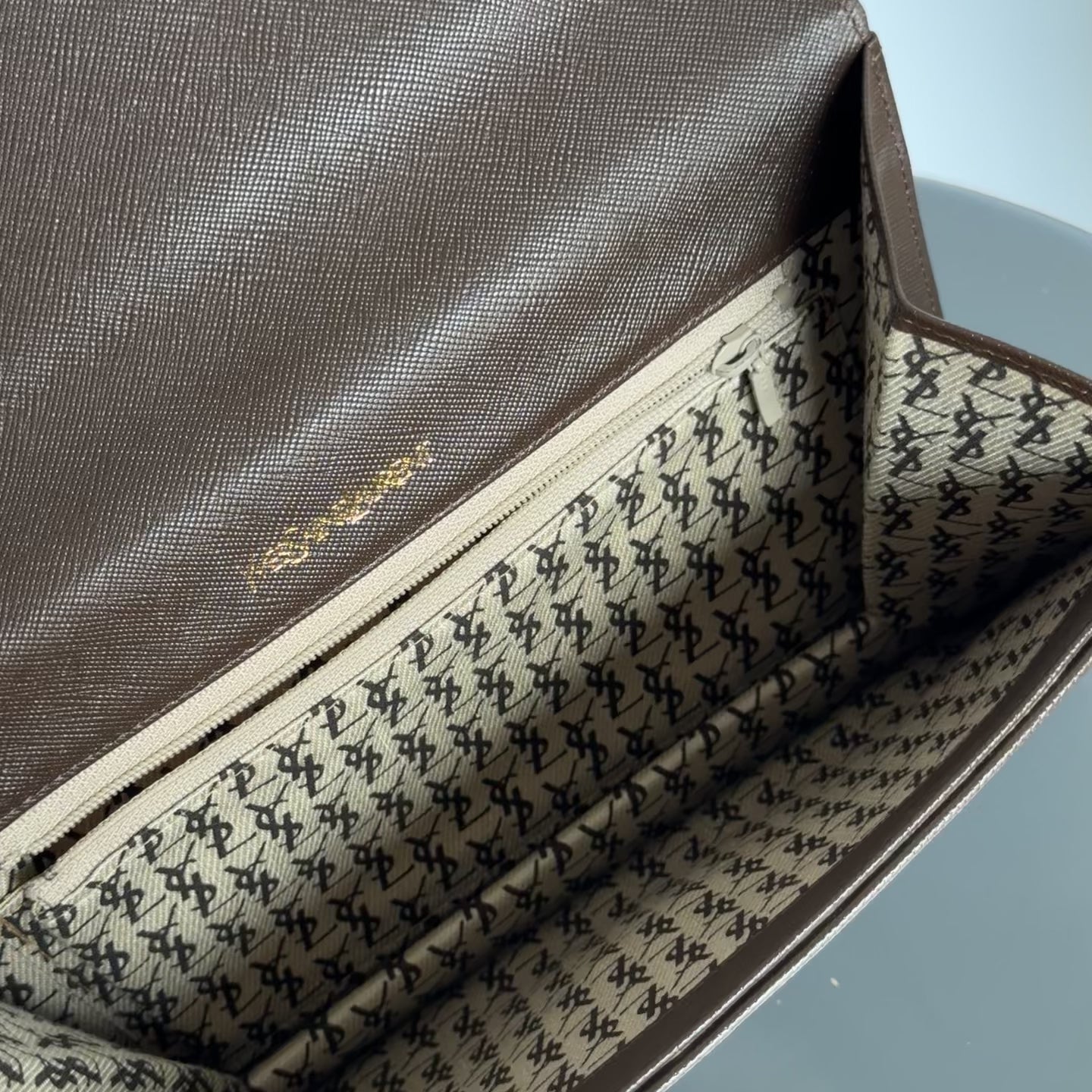 Vintage Yves Saint Laurent Clutch Dark Brown - Queen May