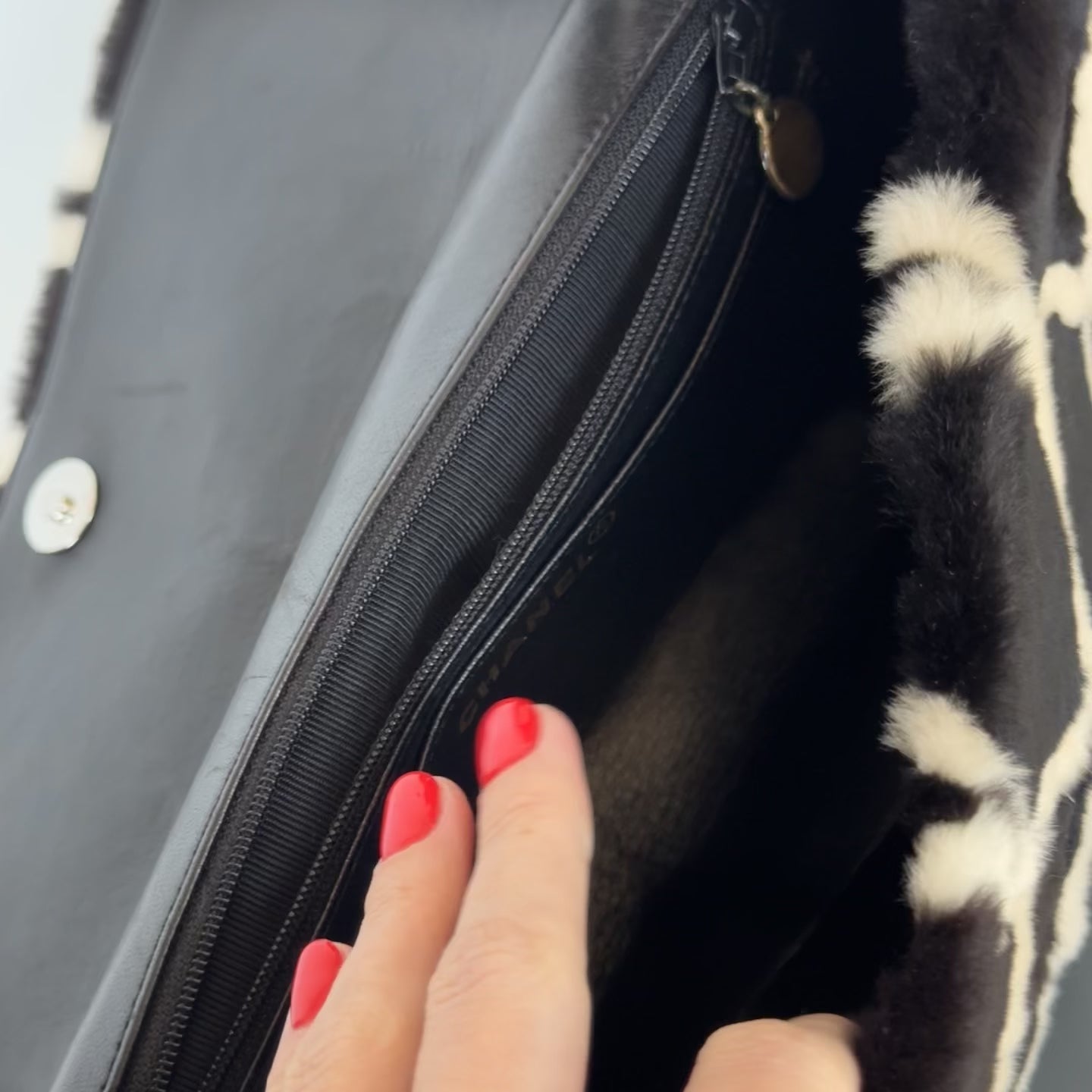 Chanel Mouton Shearling and Suede Bag 1996-1997 - Queen May