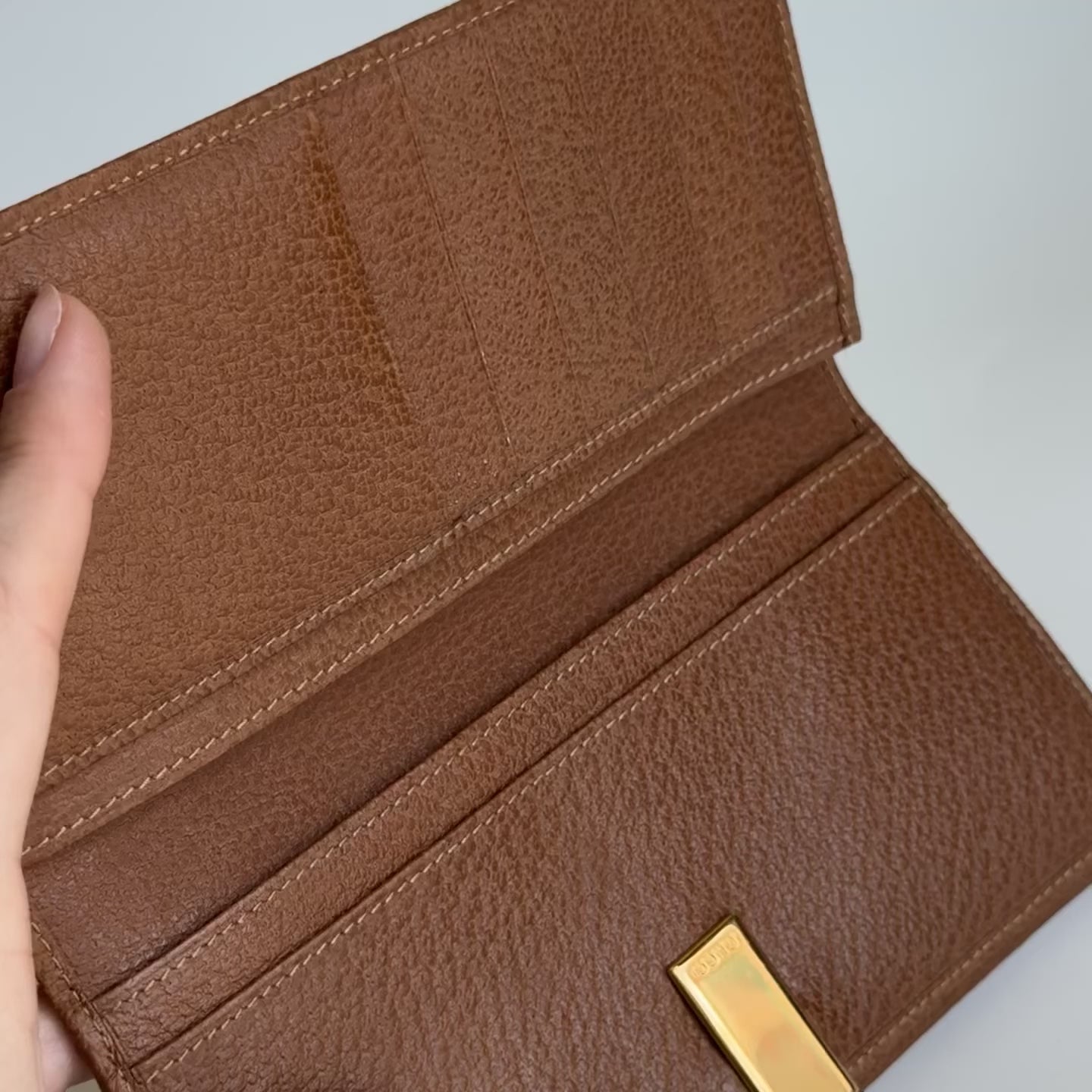 Vintage Gucci Leather Continental Wallet - Queen May