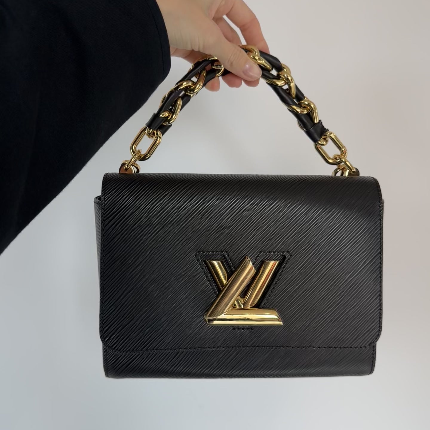 Louis Vuitton Twist MM Black Epi With Braided Handle - Queen May