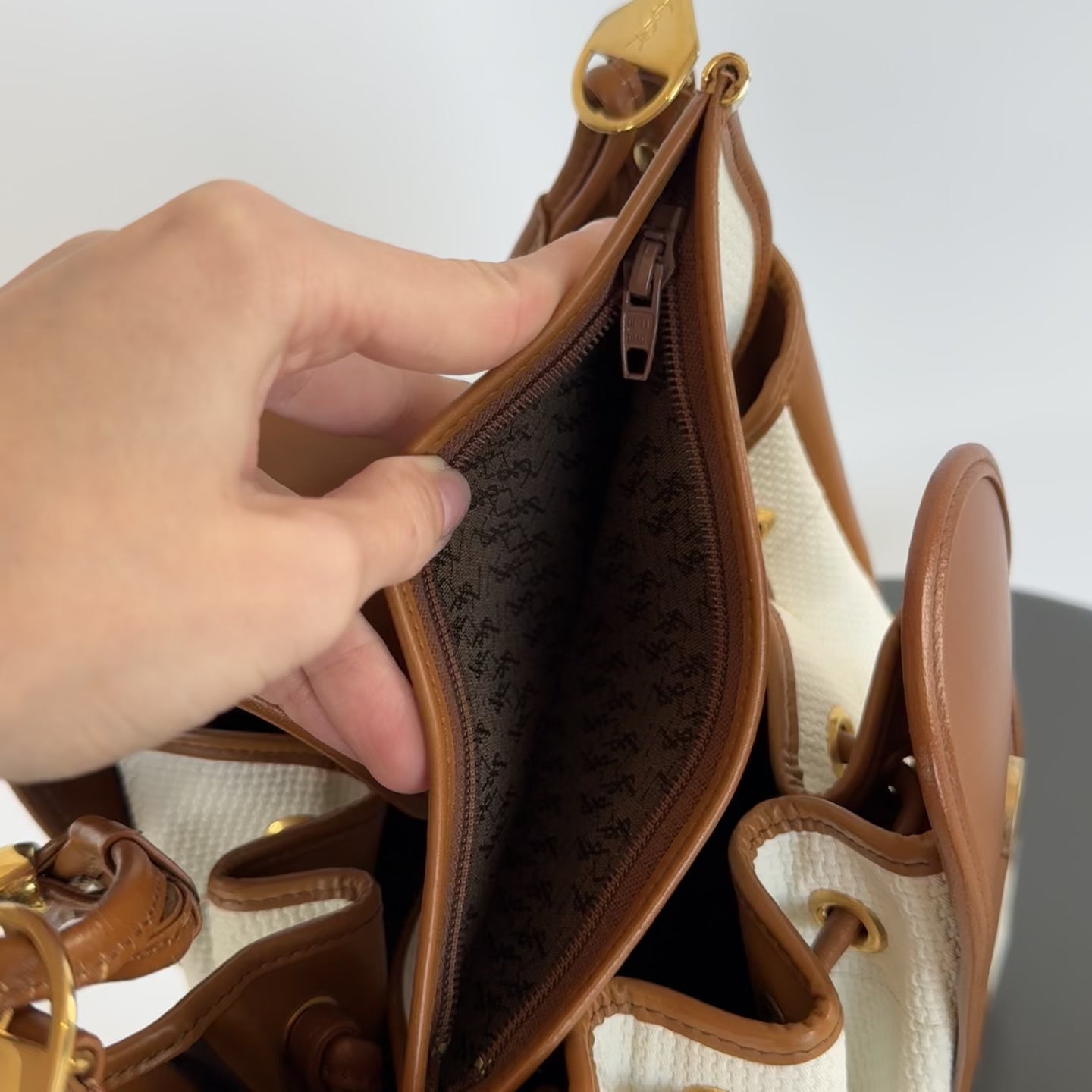 Vintage Yves Saint Laurent Bucket Bag With Pouch - Queen May