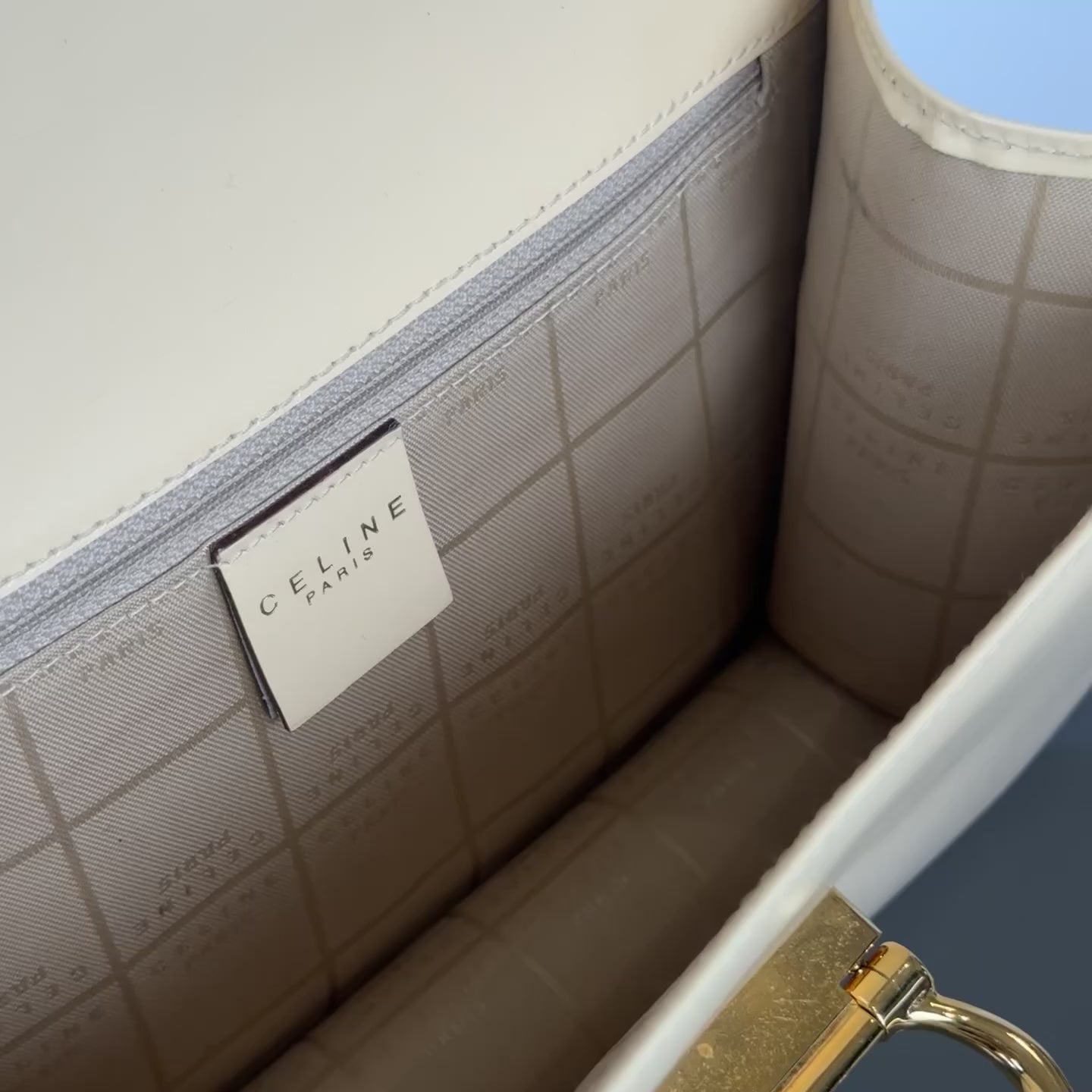 Celine Gancini Beige Leather Bag - Queen May