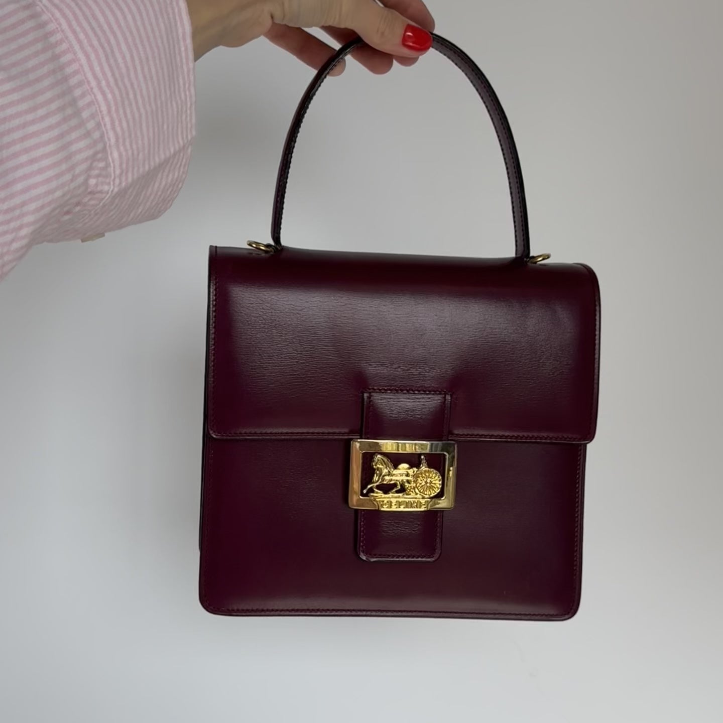 Rare Celine Box Calf Top Handle Bag - Queen May