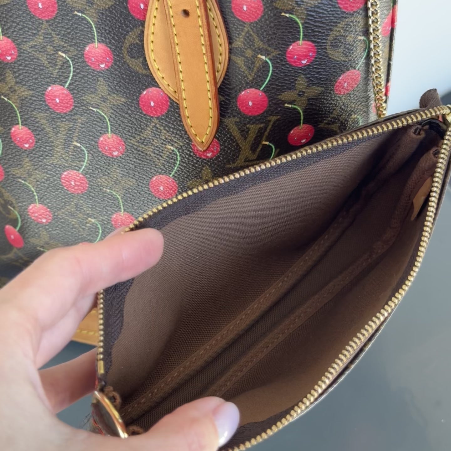 Louis Vuitton Takashi Murakami Cerises Bucket Bag With Pouch - Queen May