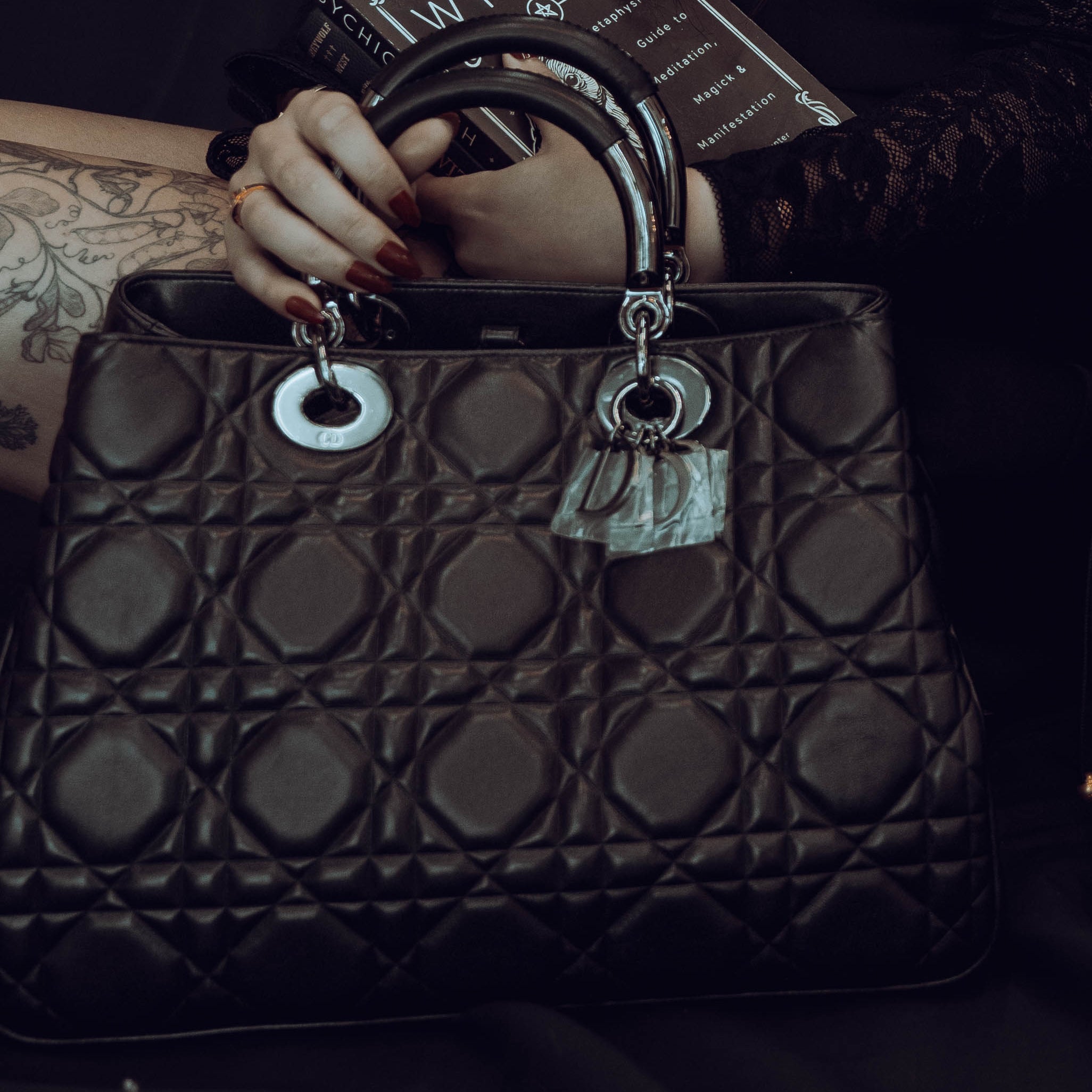 Christian Dior Lady 95.22 Bag Cannage Embossed Leather Large - Queen May