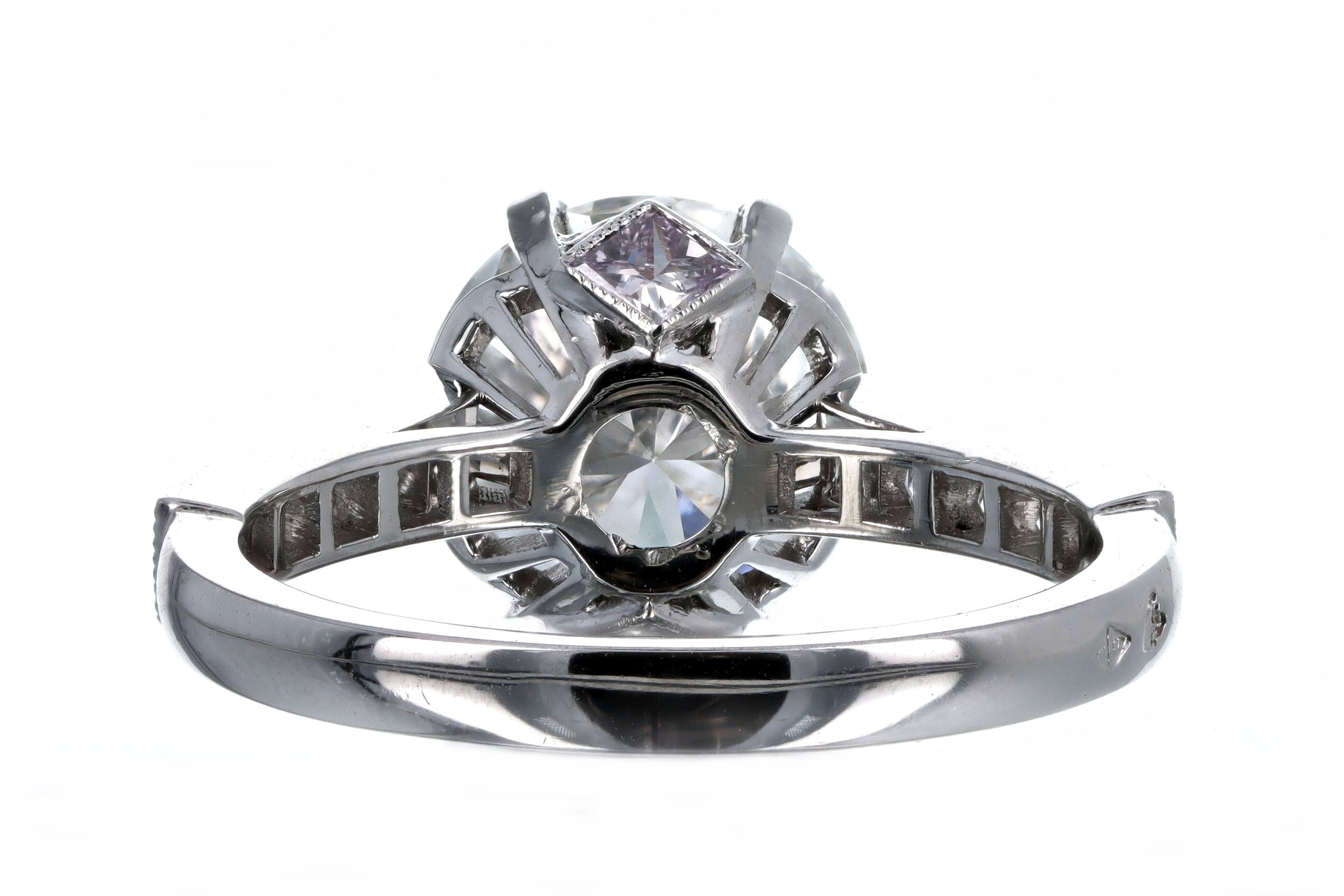 Platinum 3.03 Carat Round Brilliant Diamond Engagement Ring GIA Certified - Queen May
