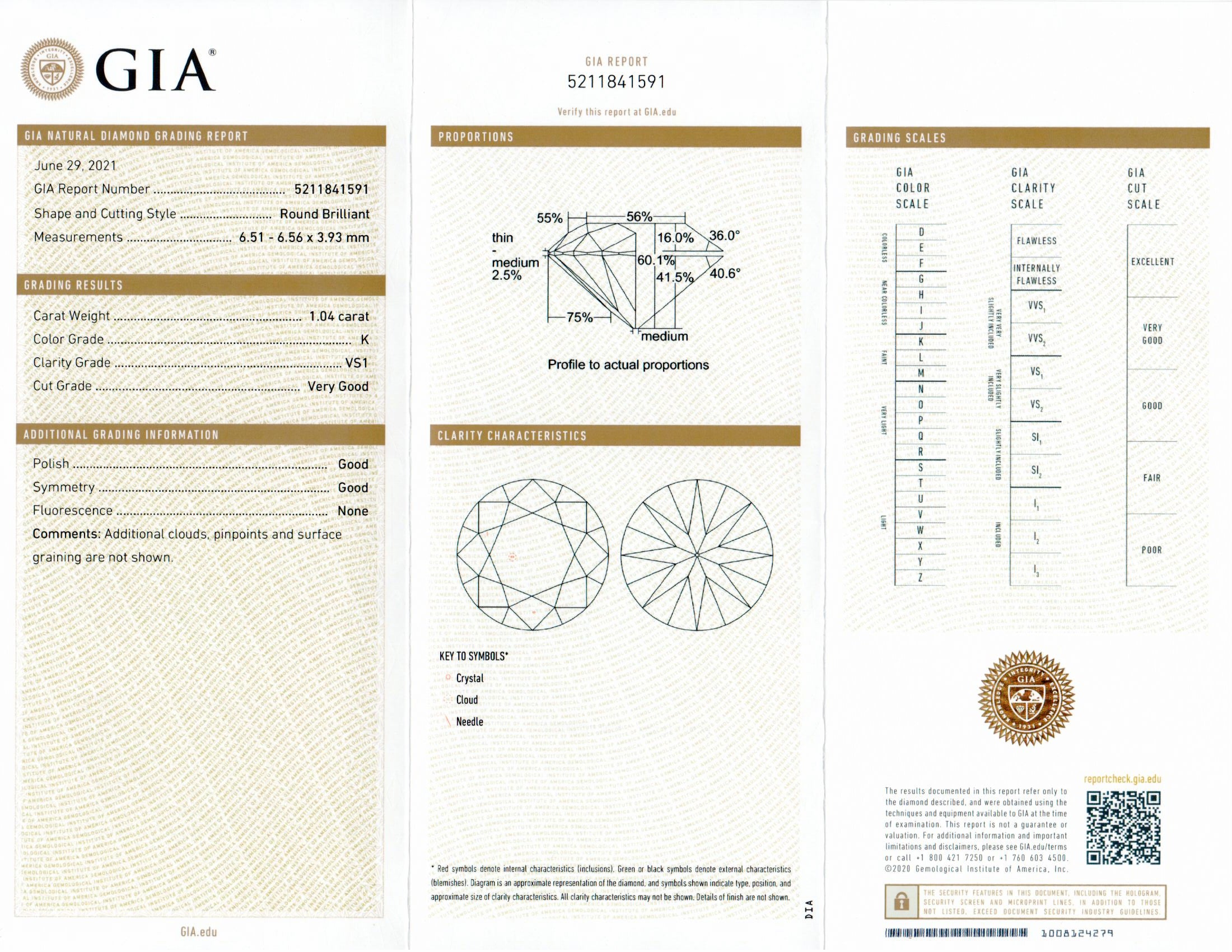 14K Rose Gold 1.04 Carat Round Brilliant Cut Diamond Three Stone Engagement Ring GIA Certified - Queen May