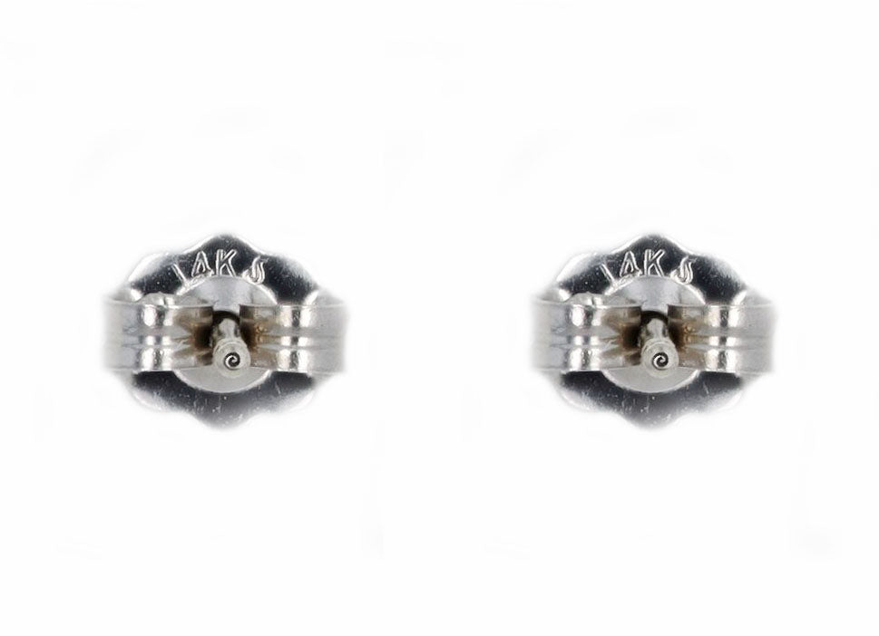 0.56 Carat Total Weight Princess Cut Diamond Martini Stud Earrings in 14K White Gold - Queen May