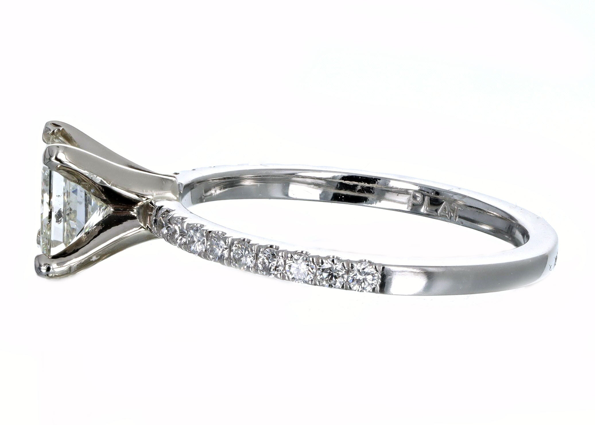 0.99 Carat Princess Cut Diamond Engagement Ring in Platinum GIA Certified - Queen May