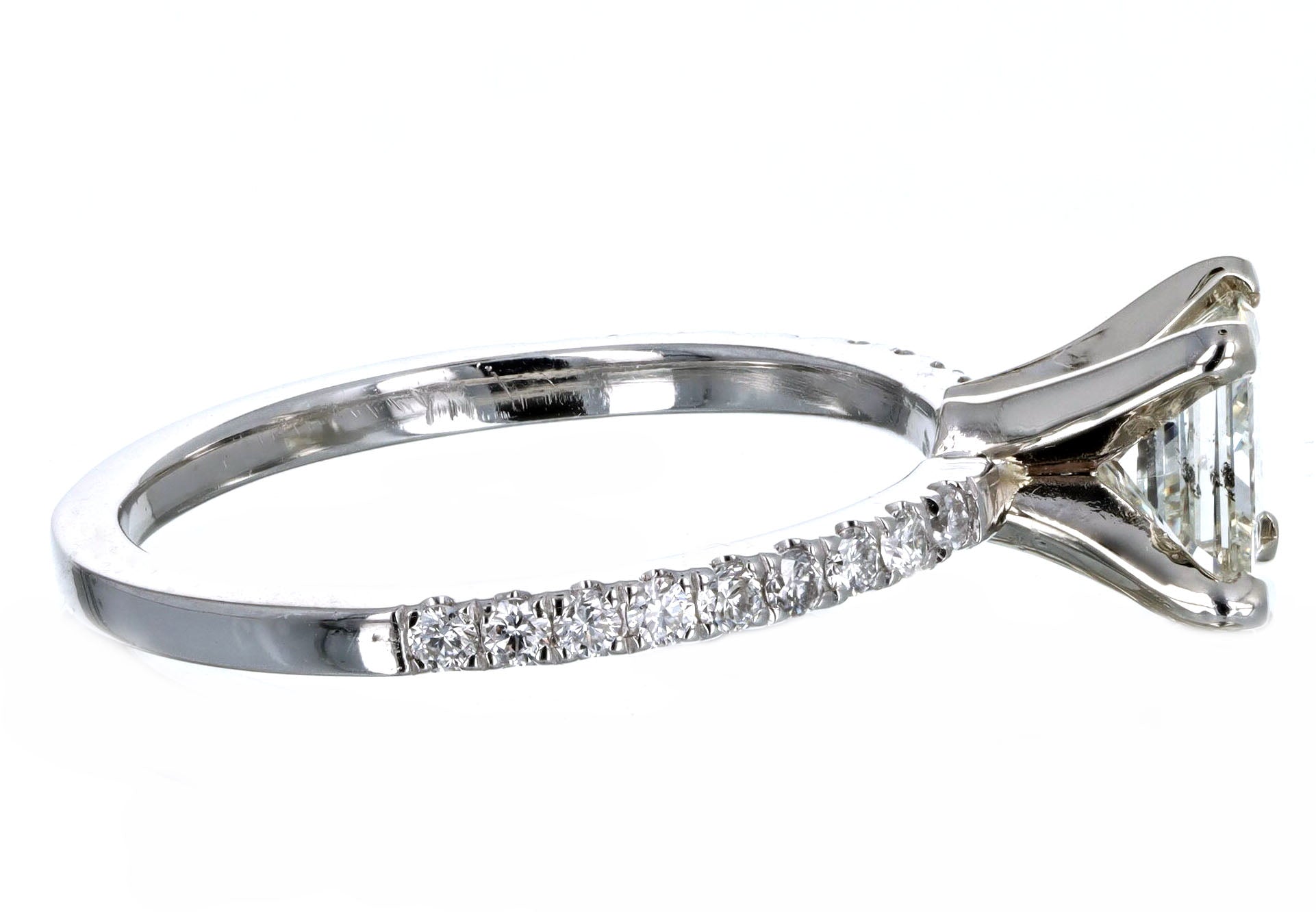 0.99 Carat Princess Cut Diamond Engagement Ring in Platinum GIA Certified - Queen May