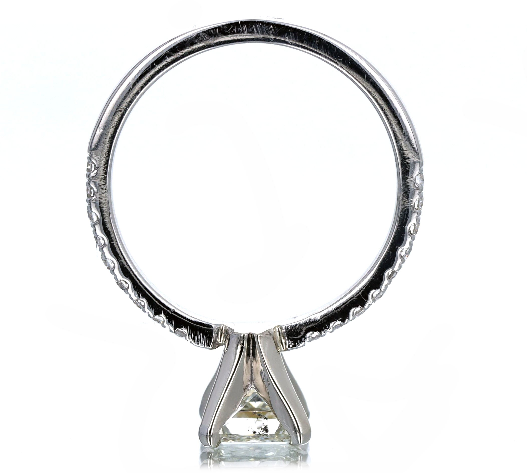 0.99 Carat Princess Cut Diamond Engagement Ring in Platinum GIA Certified - Queen May