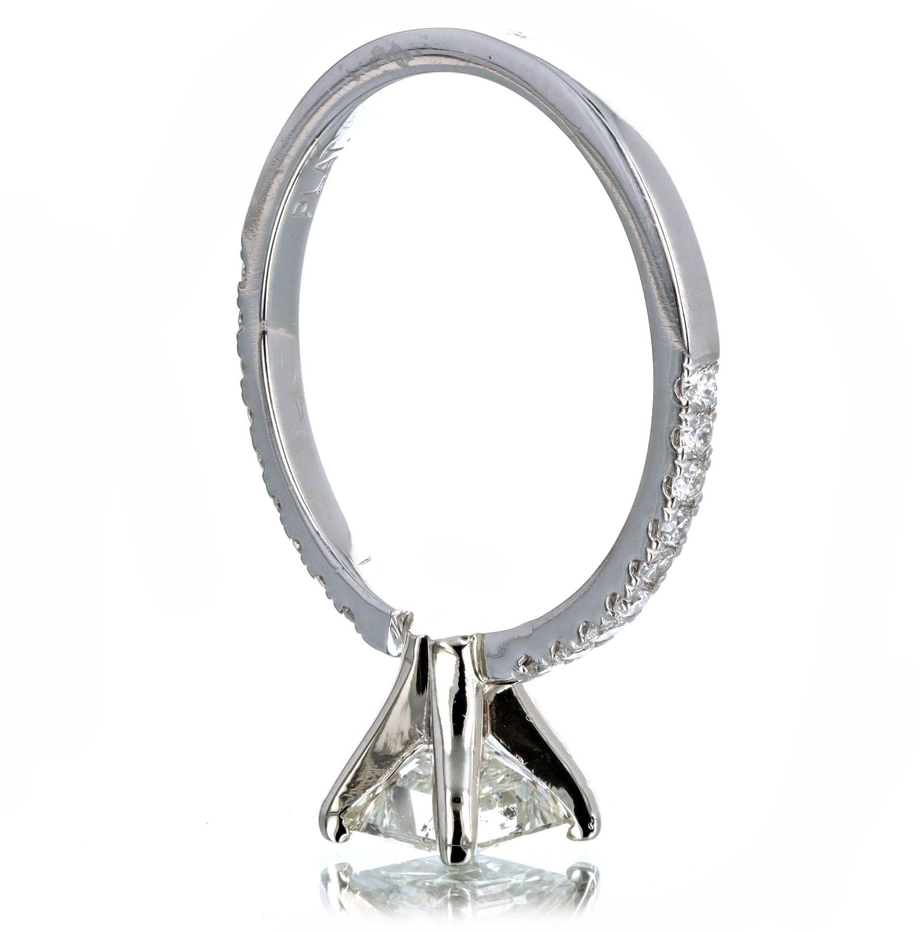 0.99 Carat Princess Cut Diamond Engagement Ring in Platinum GIA Certified - Queen May