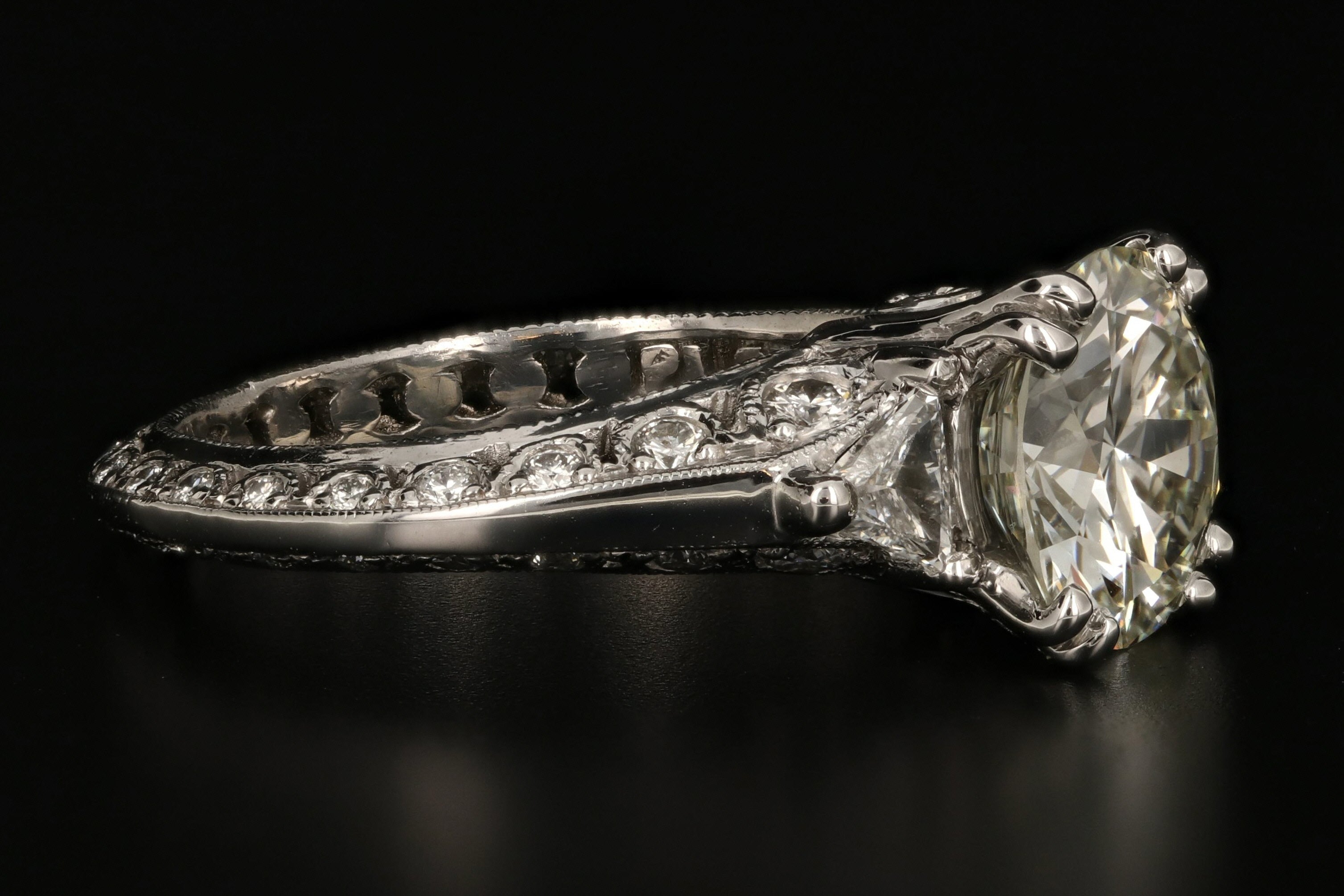 Tacori Platinum 2.3 Carat Diamond Ring GIA Certified - Queen May