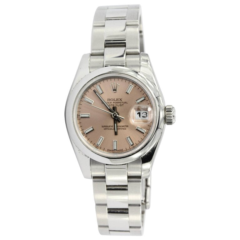 Rolex Ladies Datejust 179160 Stainless Steel Pink Dial in box - Queen May
