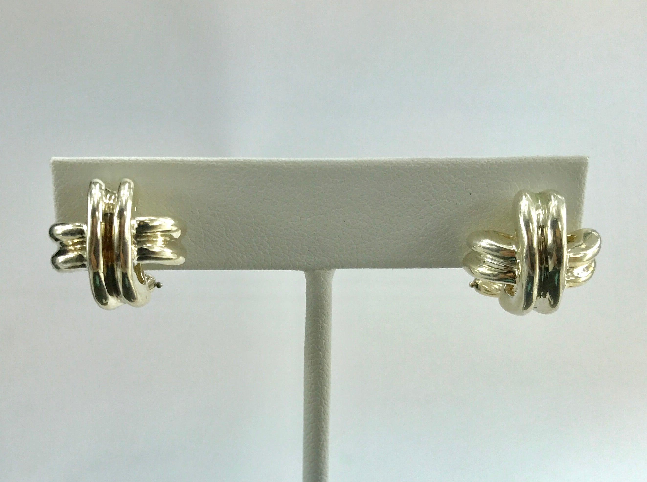 Tiffany & Co Sterling Silver Signature X Earrings - Queen May