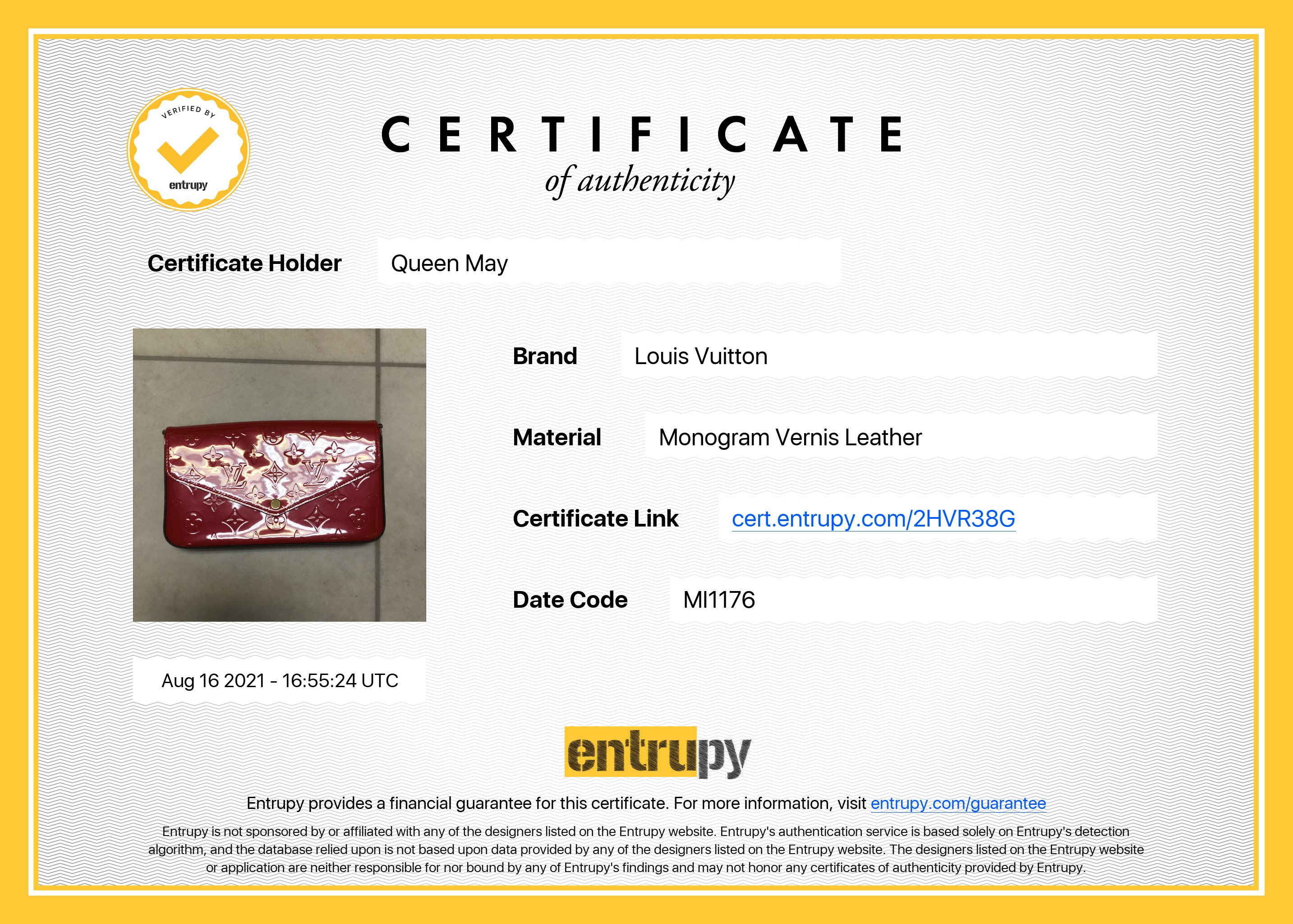 Louis Vuitton Monogram Vernis Felicie Pochette - Queen May