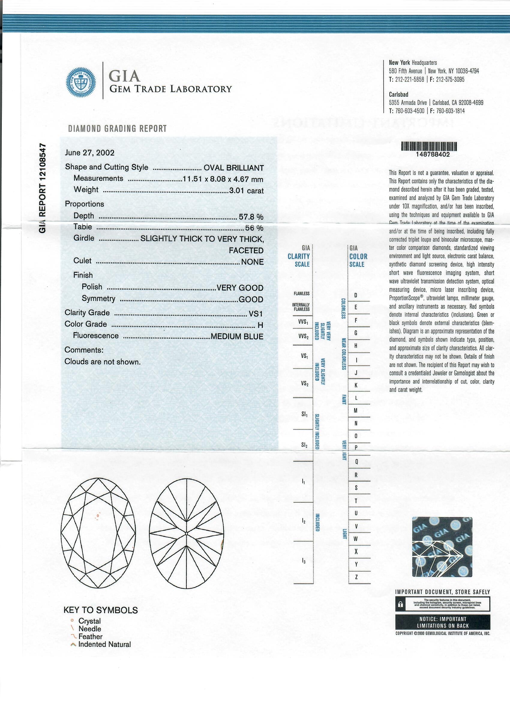 3.01 Carat Oval Diamond Hidden Halo Engagement Ring in Platinum GIA Certified - Queen May
