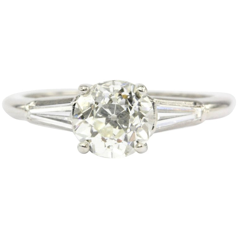 Art Deco 1.21 CT Old European Diamond Somers Ernst Alfran Co Engagement Ring - Queen May