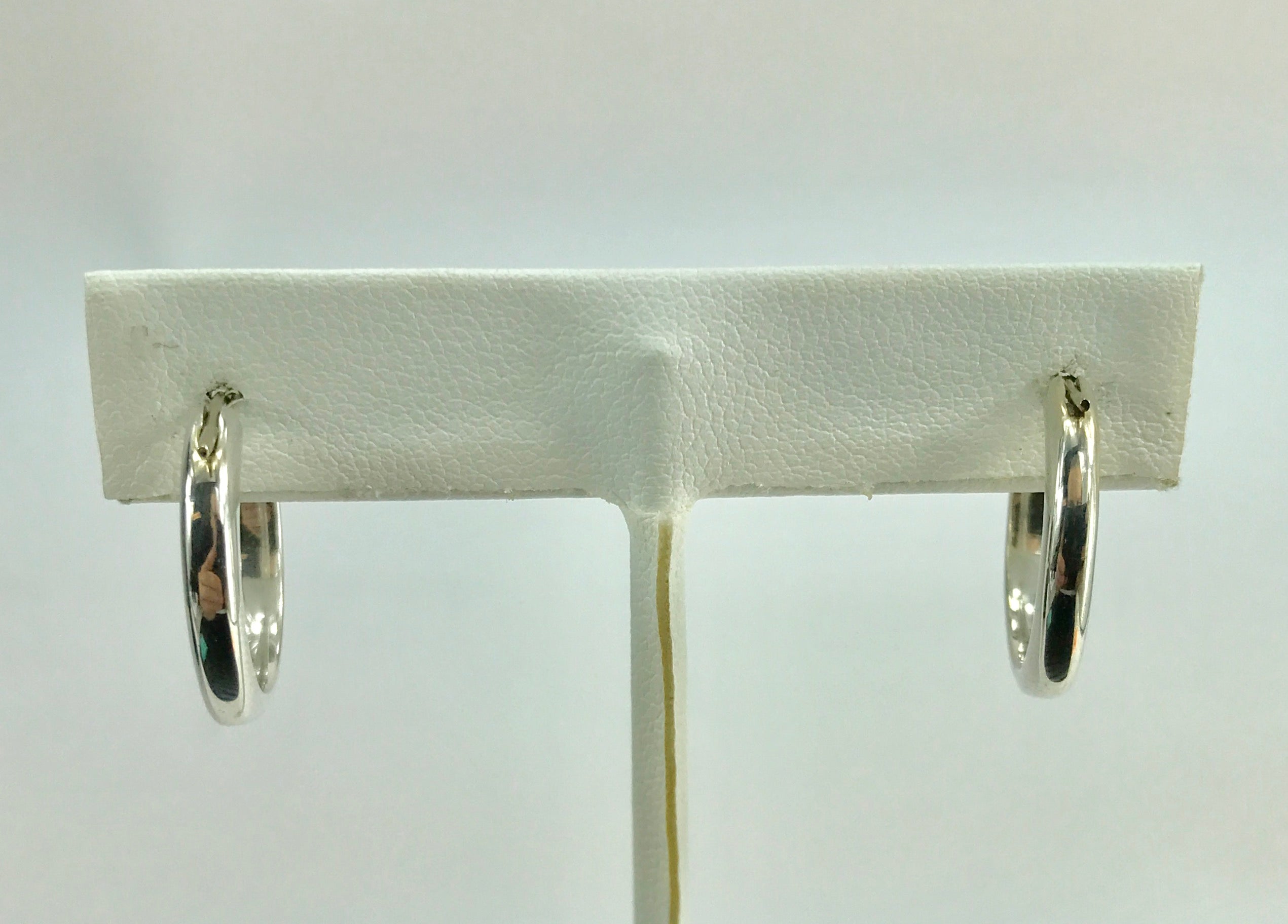 Tiffany & Co Sterling SIlver Cushion Hoop Earrings - Queen May