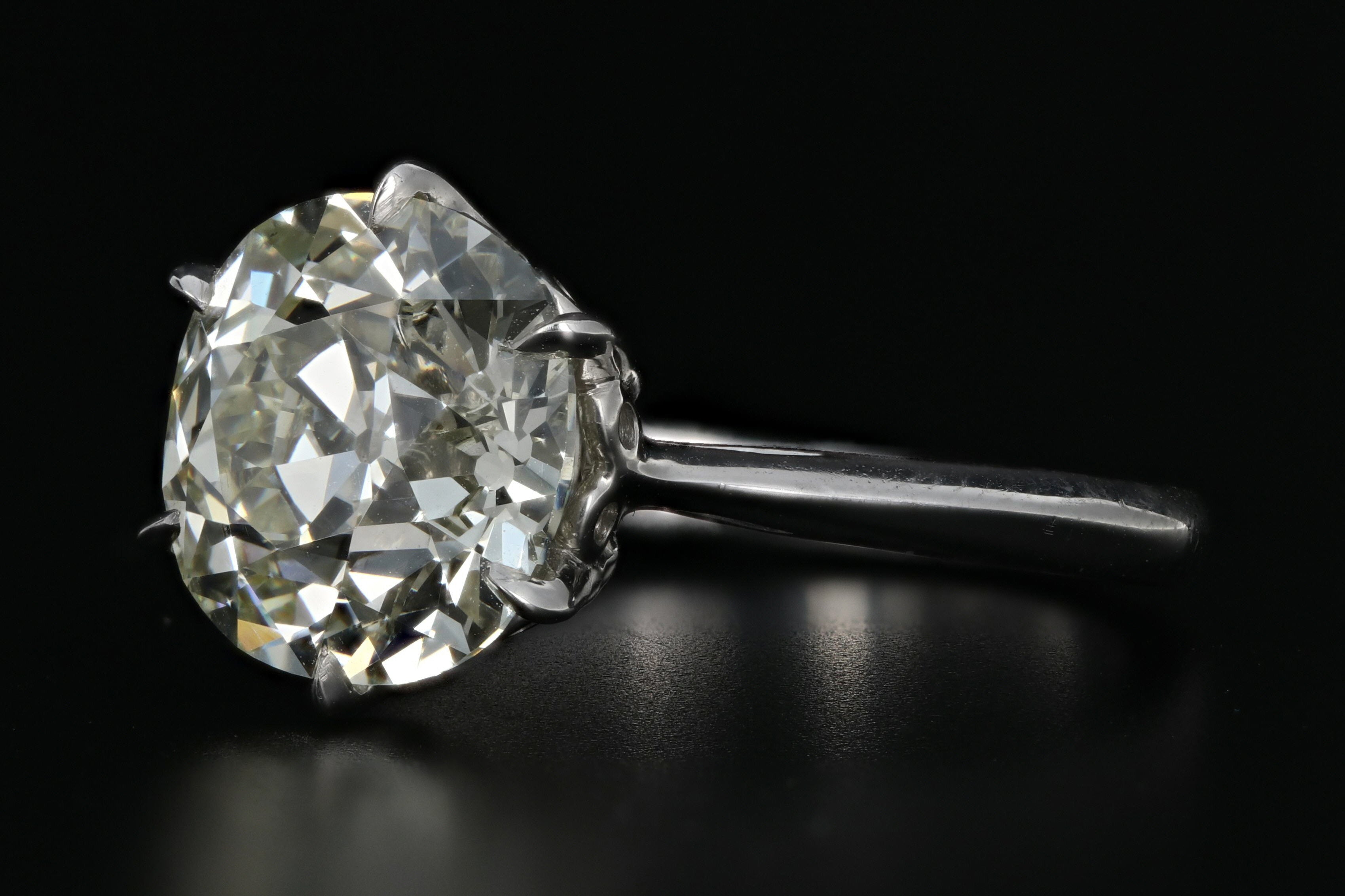Platinum Old European Cut 4.91 Carat GIA Certified Diamond Ring - Queen May