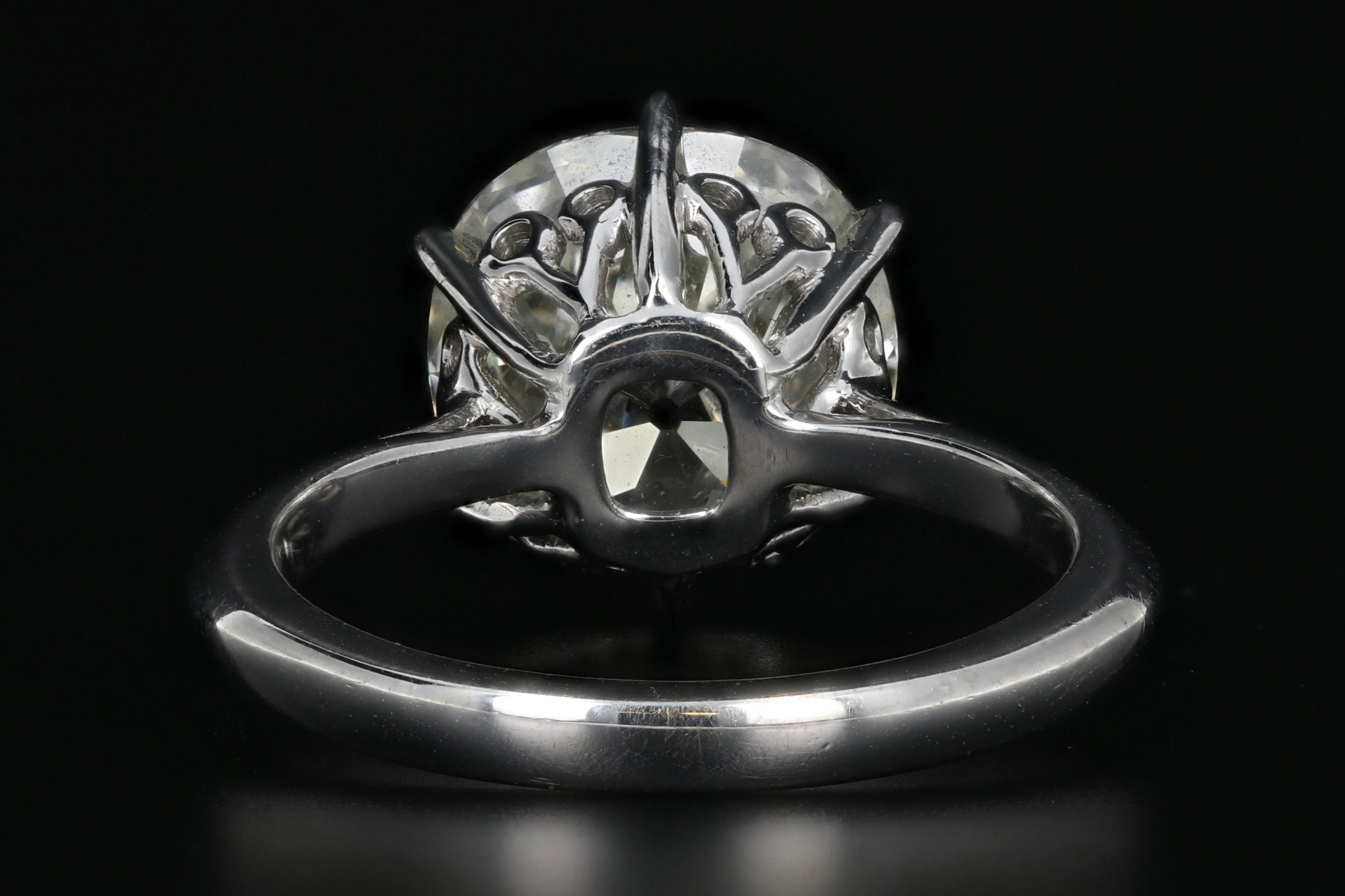 Platinum Old European Cut 4.91 Carat GIA Certified Diamond Ring - Queen May