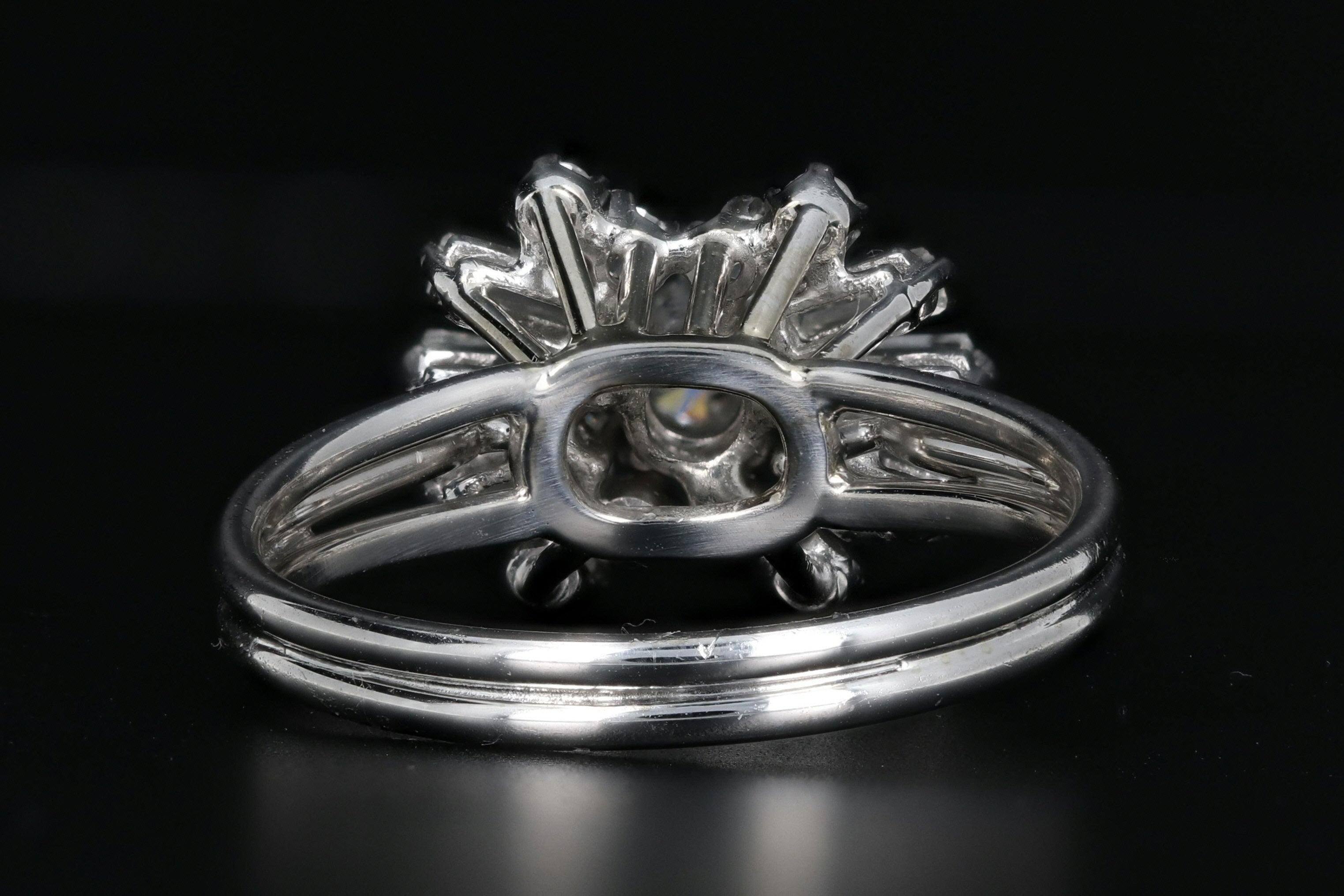 14K White Gold .20 CTR Diamond .64 CTW Diamond Ring - Queen May