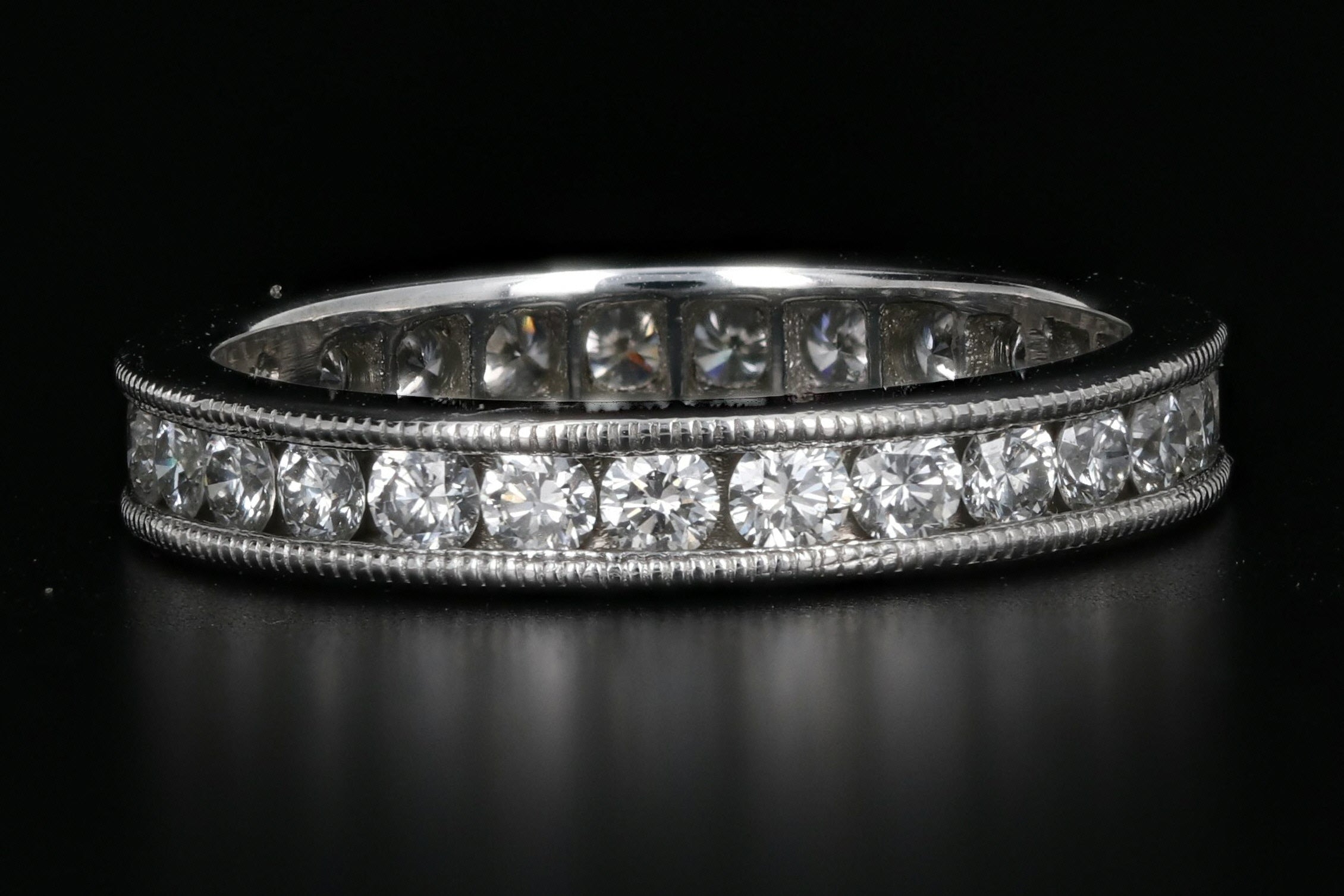 Platinum 1 CTW F/G Diamond Eternity Wedding Band - Queen May