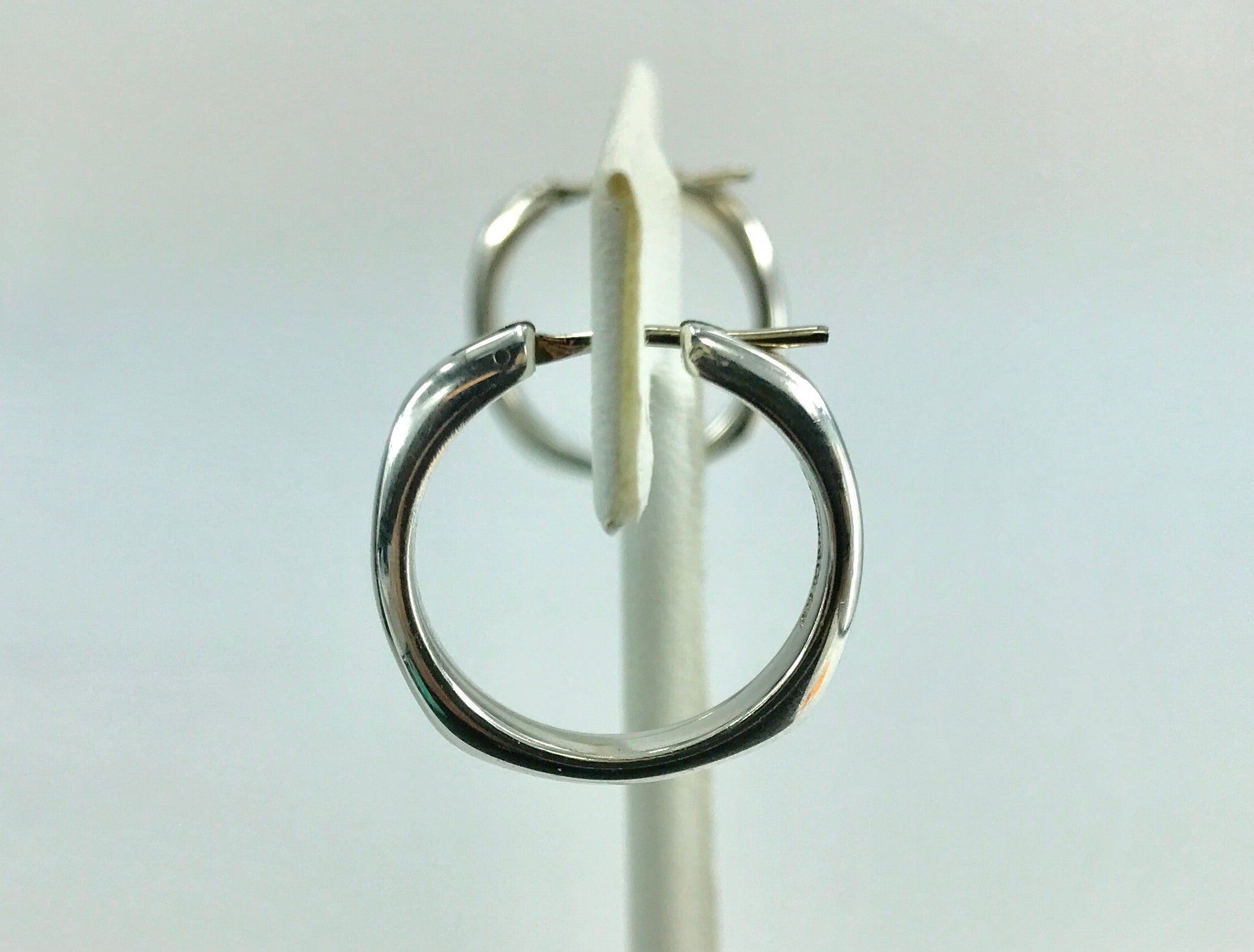 Tiffany & Co Sterling SIlver Cushion Hoop Earrings - Queen May