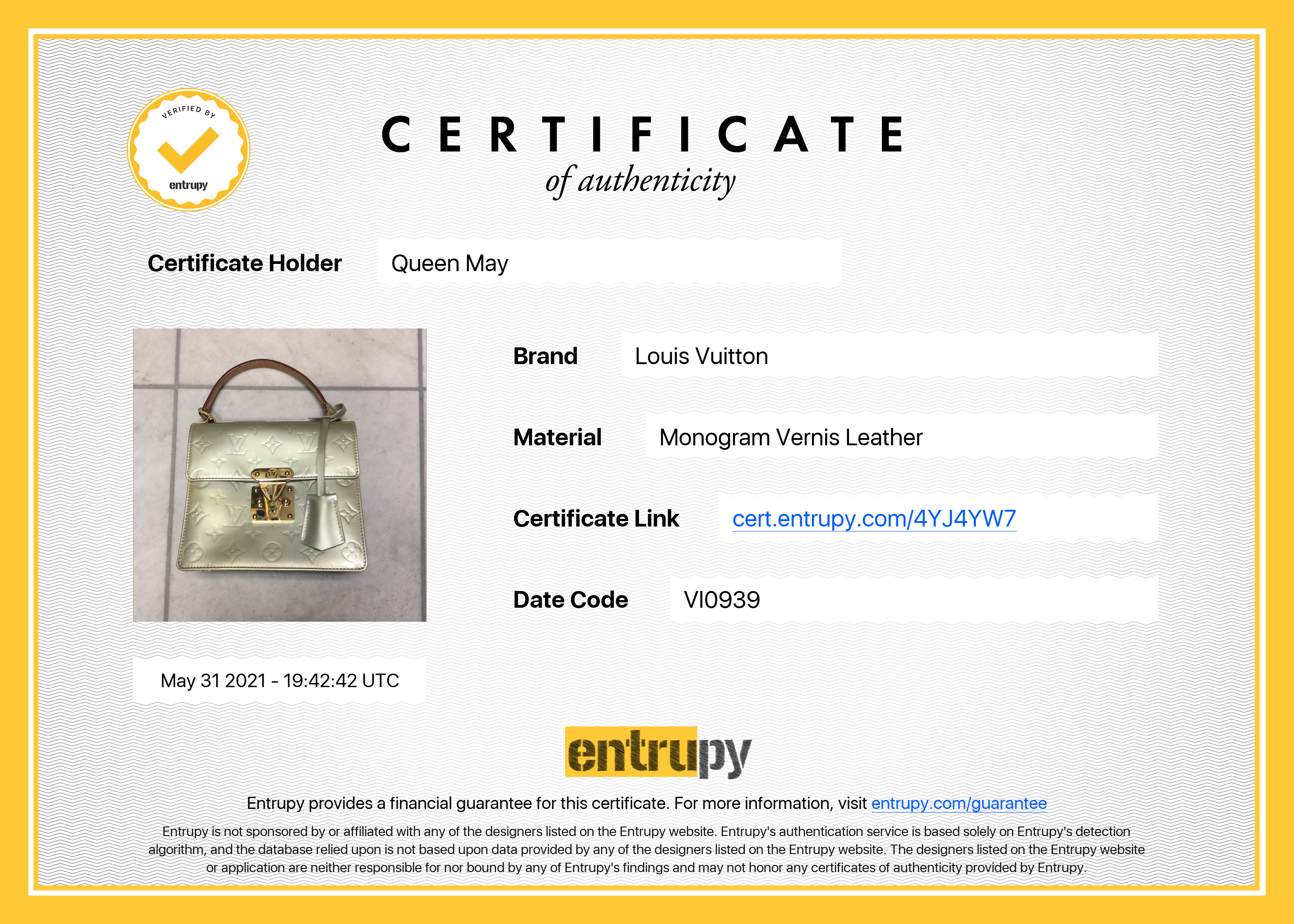 Rare Louis Vuitton Monogram Vernis Spring Street Bag - Queen May