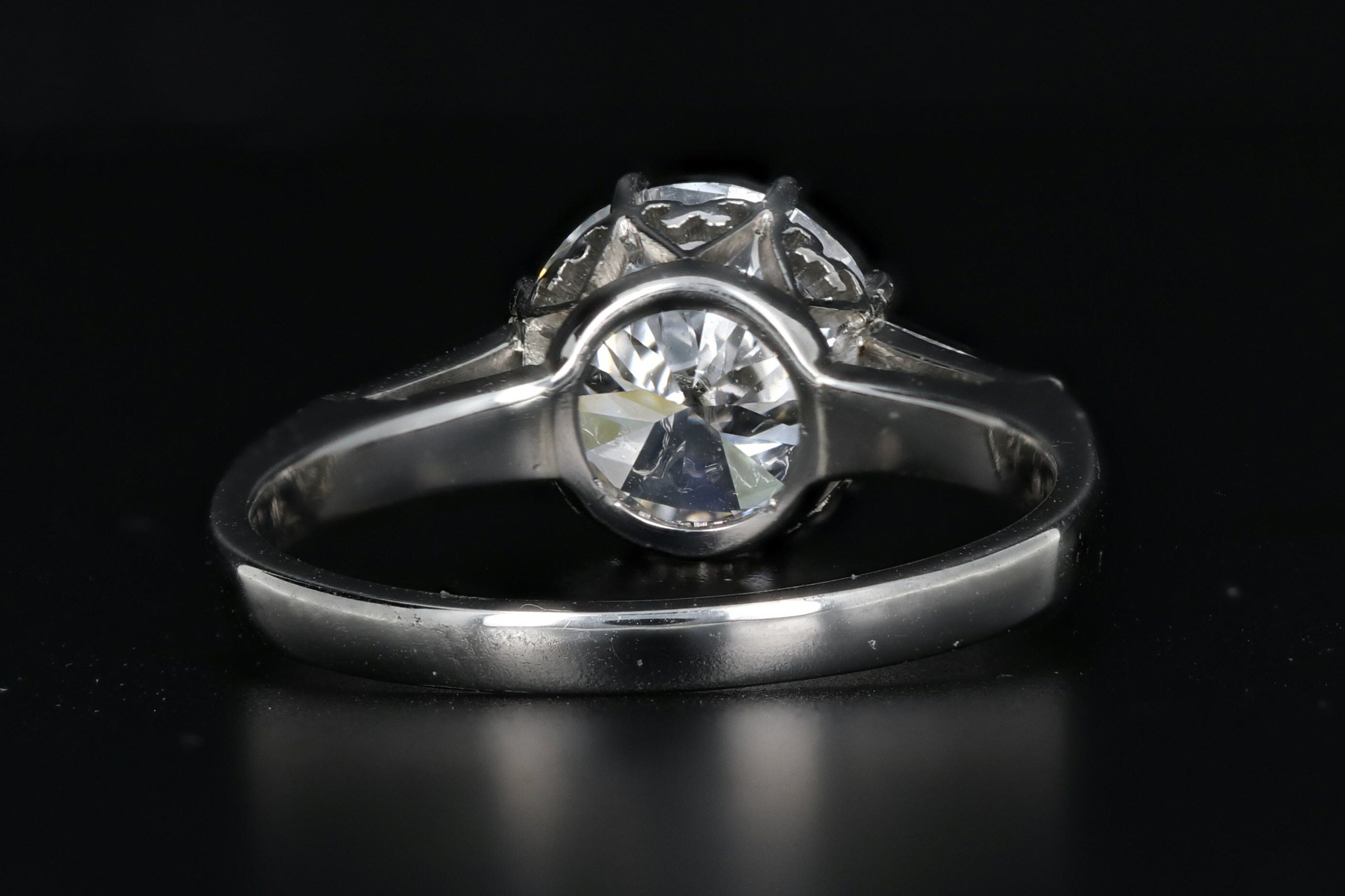 Retro Platinum 1.52 Carat Diamond Engagement Ring c.1950's - Queen May
