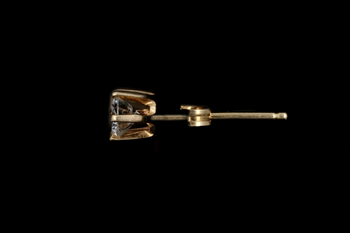 14K Yellow Gold .70 CTW Diamond Stud Earrings - Queen May