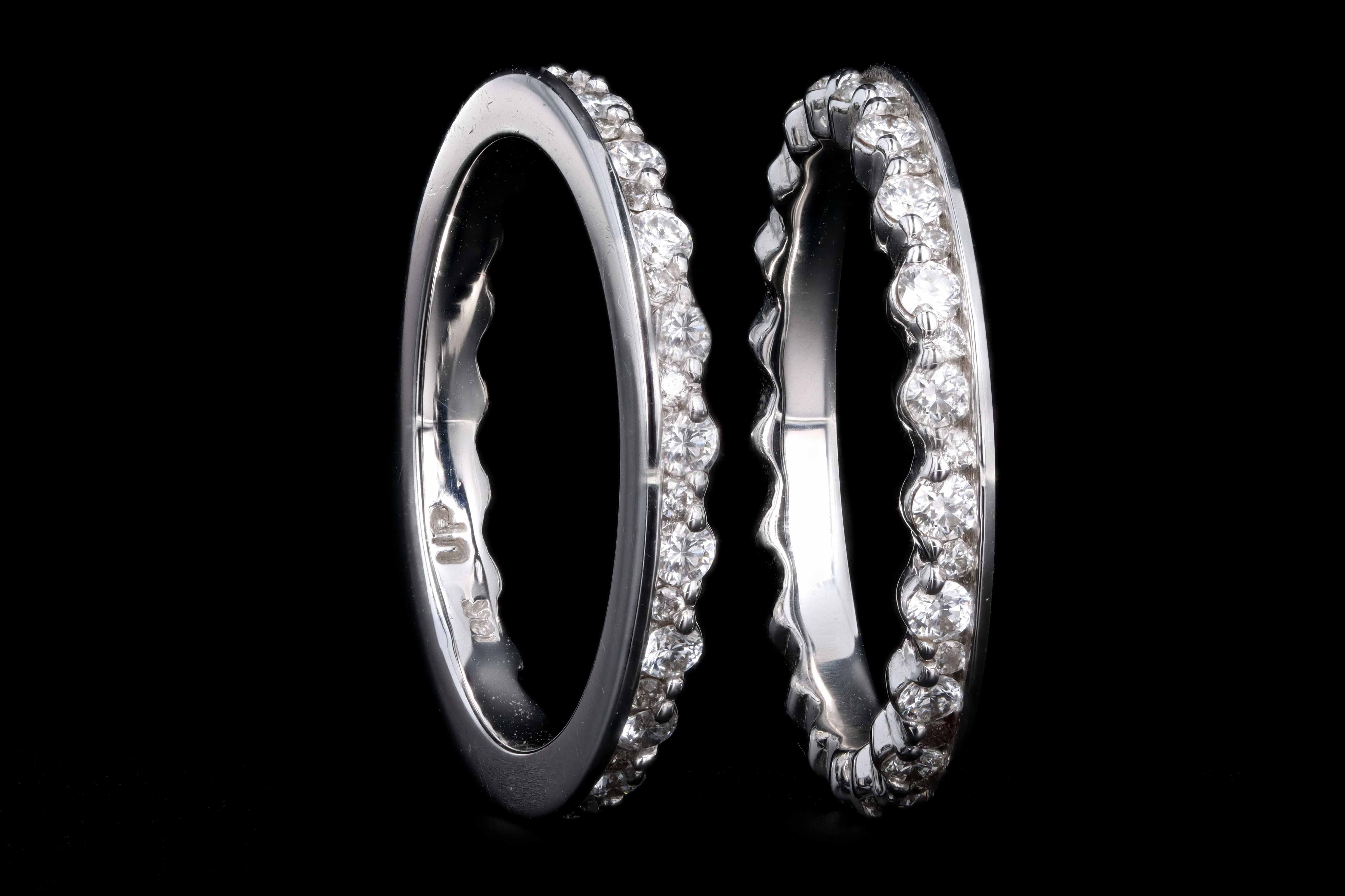 18K White Gold Interlocking Eternity Band Size 7 - Queen May