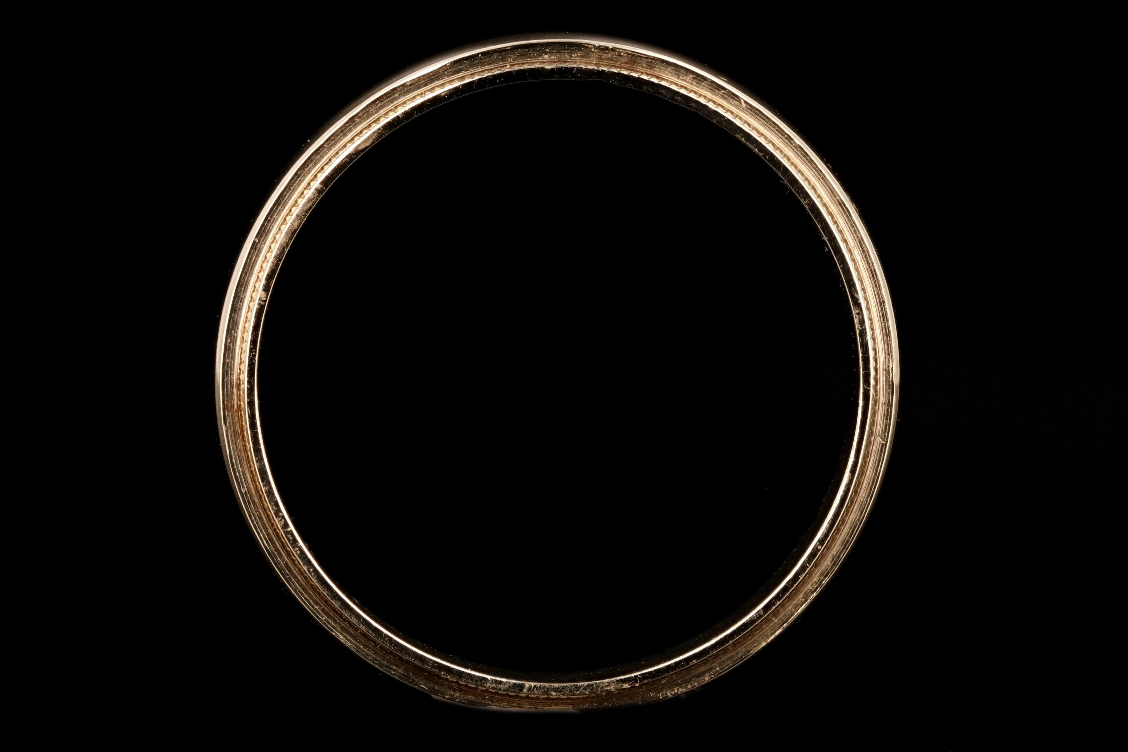 Vintage 14K Yellow Gold Men's Band - Queen May